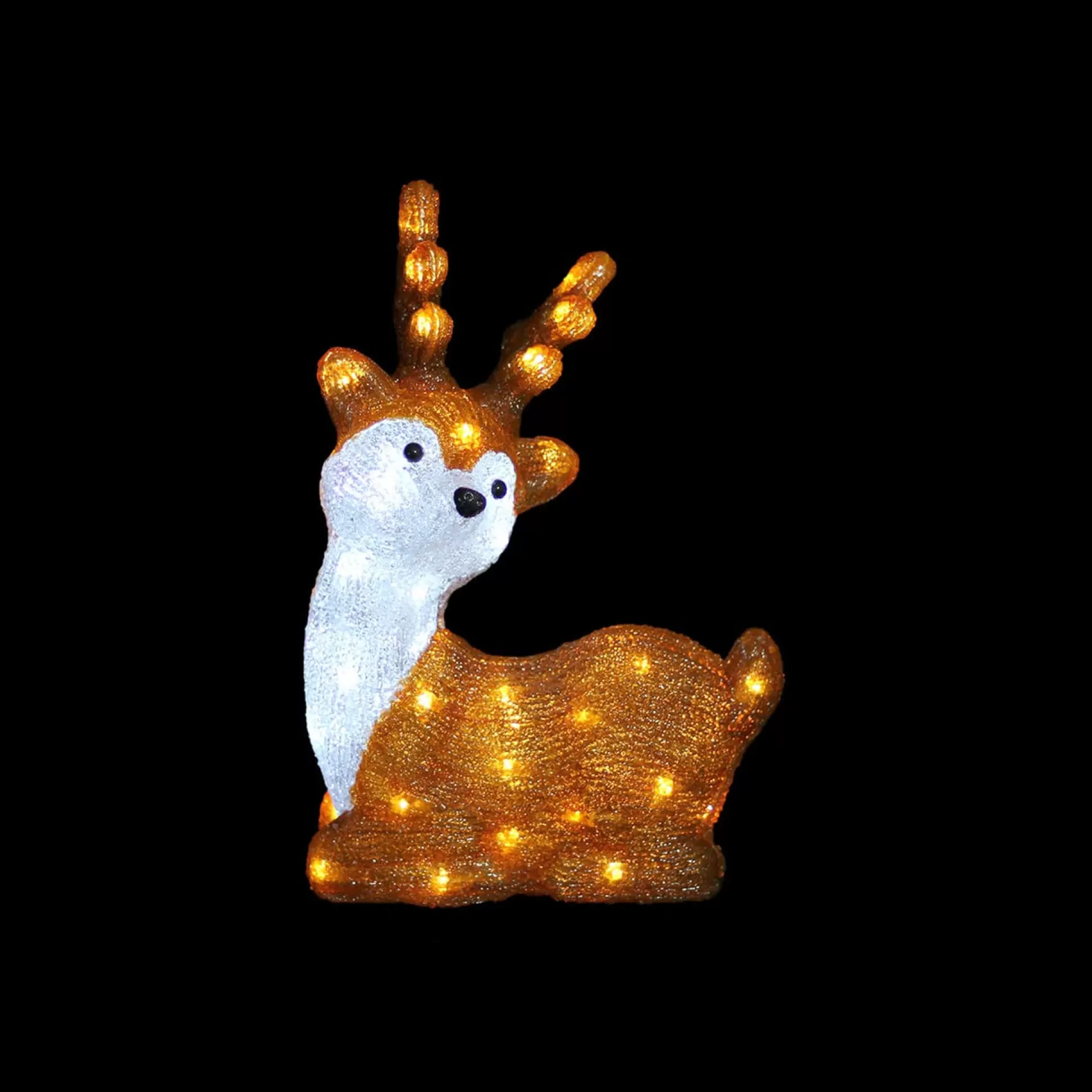 3D & 2D Displays>Christmas World 3D Acrylic Cute Sitting Reindeer