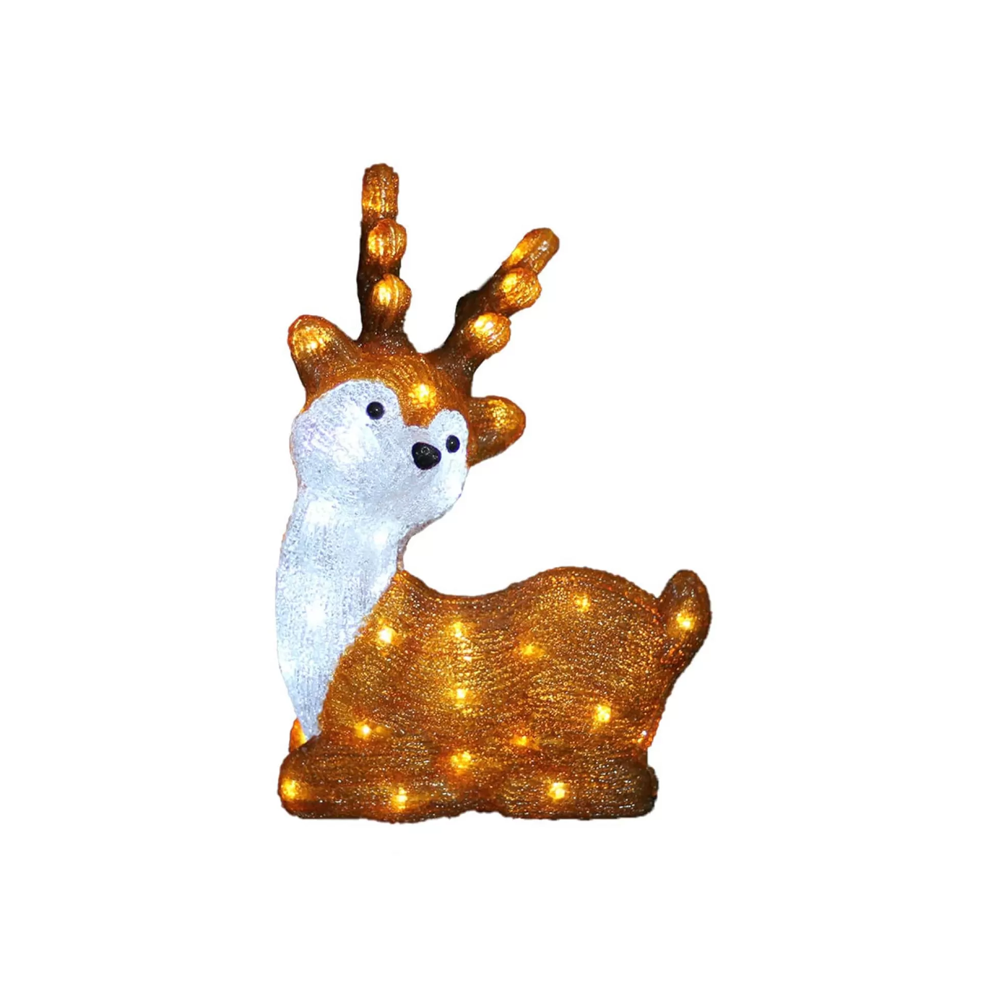 3D & 2D Displays>Christmas World 3D Acrylic Cute Sitting Reindeer