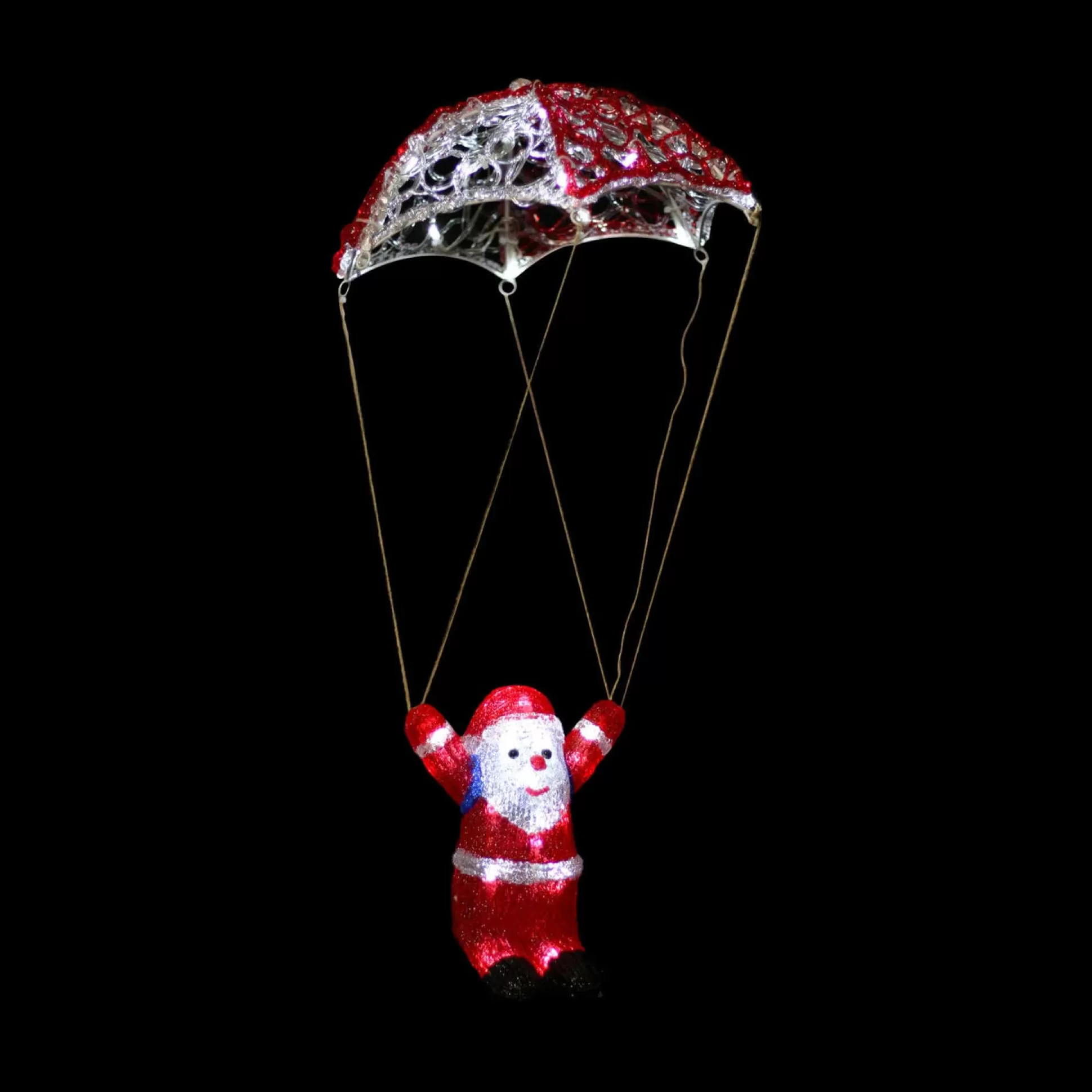 3D & 2D Displays>Christmas World 3D Acrylic Parachuting Santa