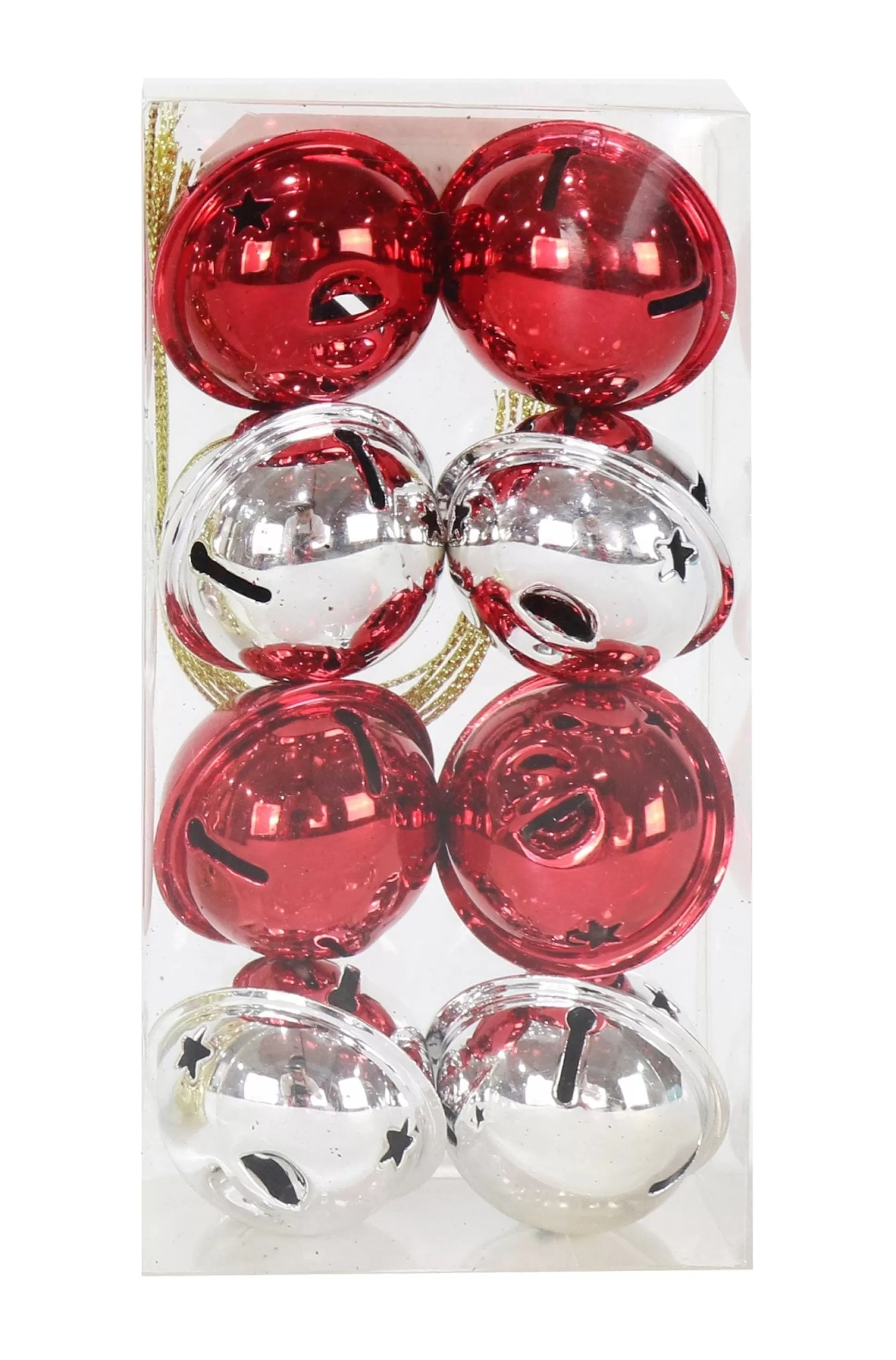 Touch Of Elegance>Christmas World 40Mm Nut Bells Shiny Mix Asst (8Pk)