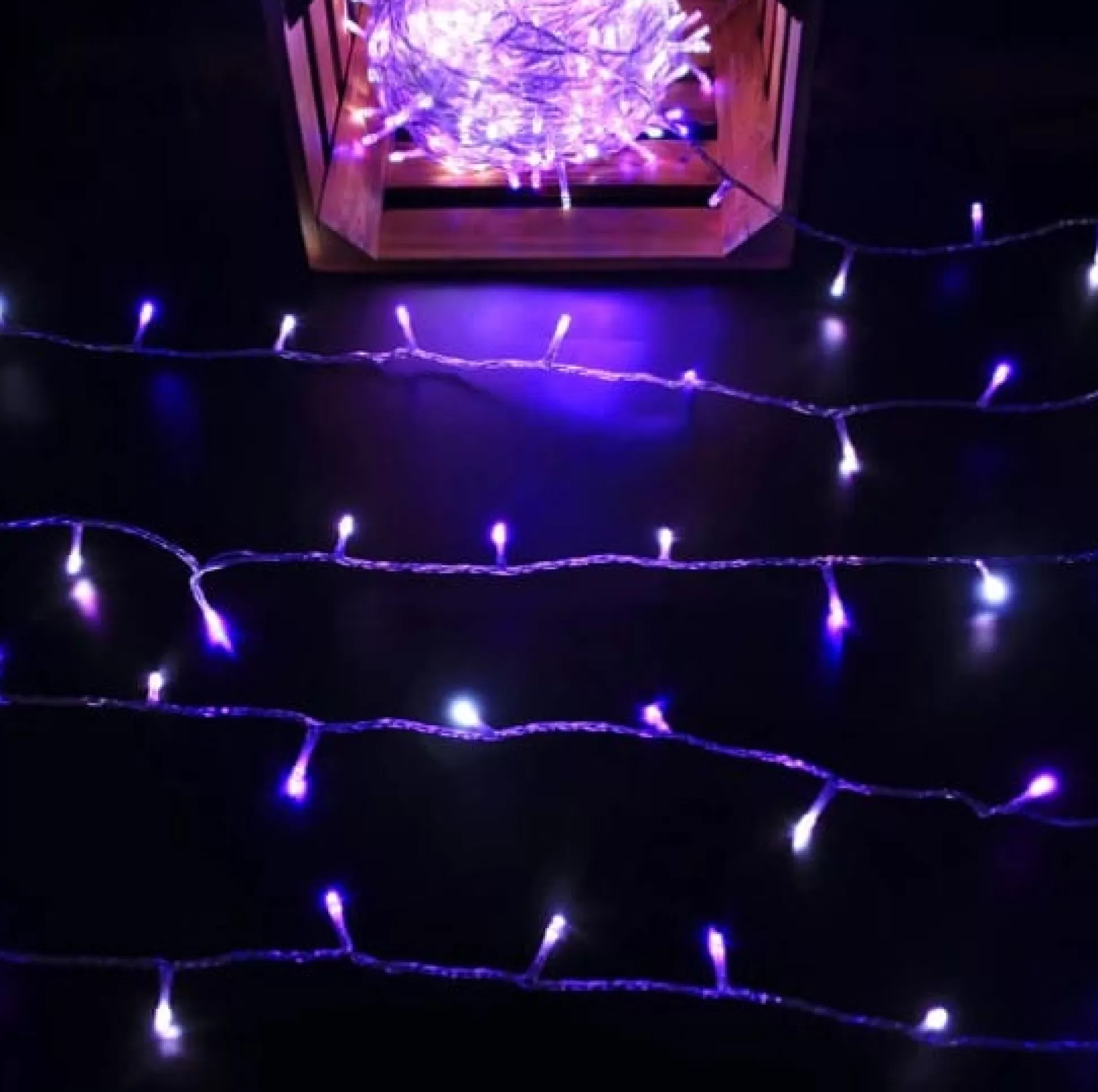 Fairy Lights>Christmas World 420 Led White/Blue And Pink Dual Colour Lights (33.5M)