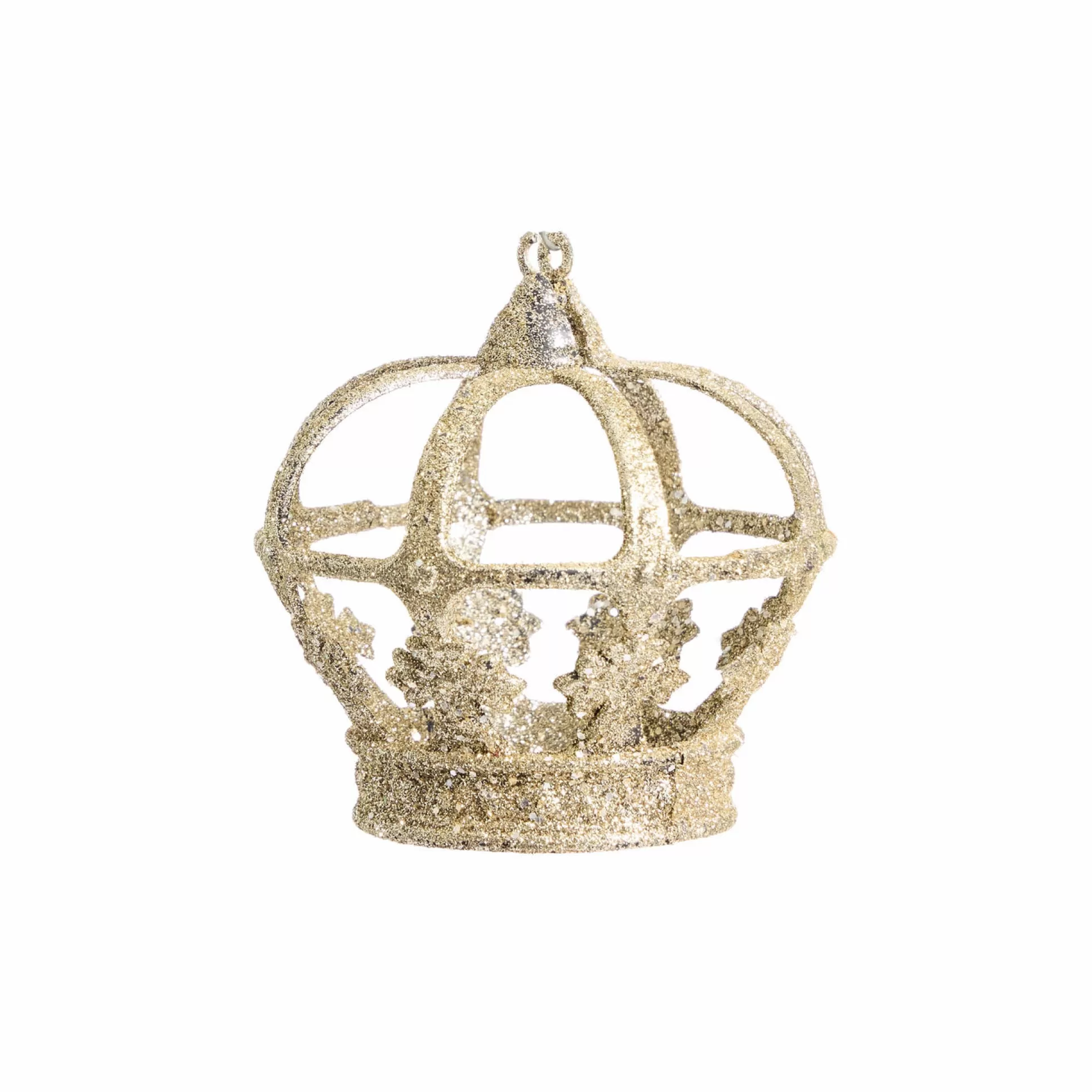 Touch Of Elegance>Christmas World Champagne Glitter Finish Crown Ornament (9Cm)