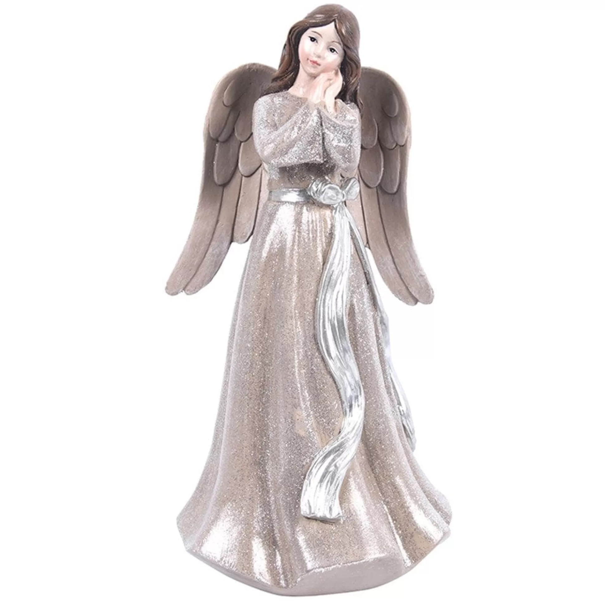 Touch Of Elegance>Christmas World Champagne Polyresin Angel (25.5Cm)