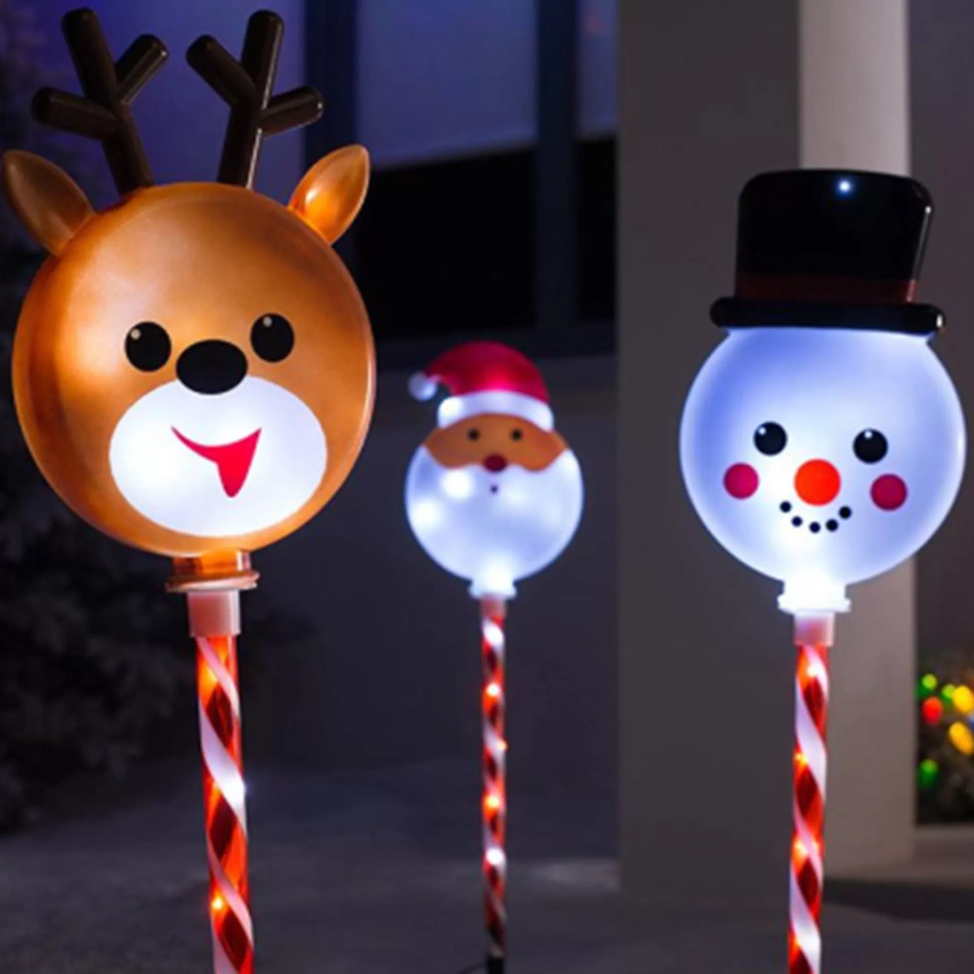 Path Poles>Christmas World Character Path Light Set Of 3