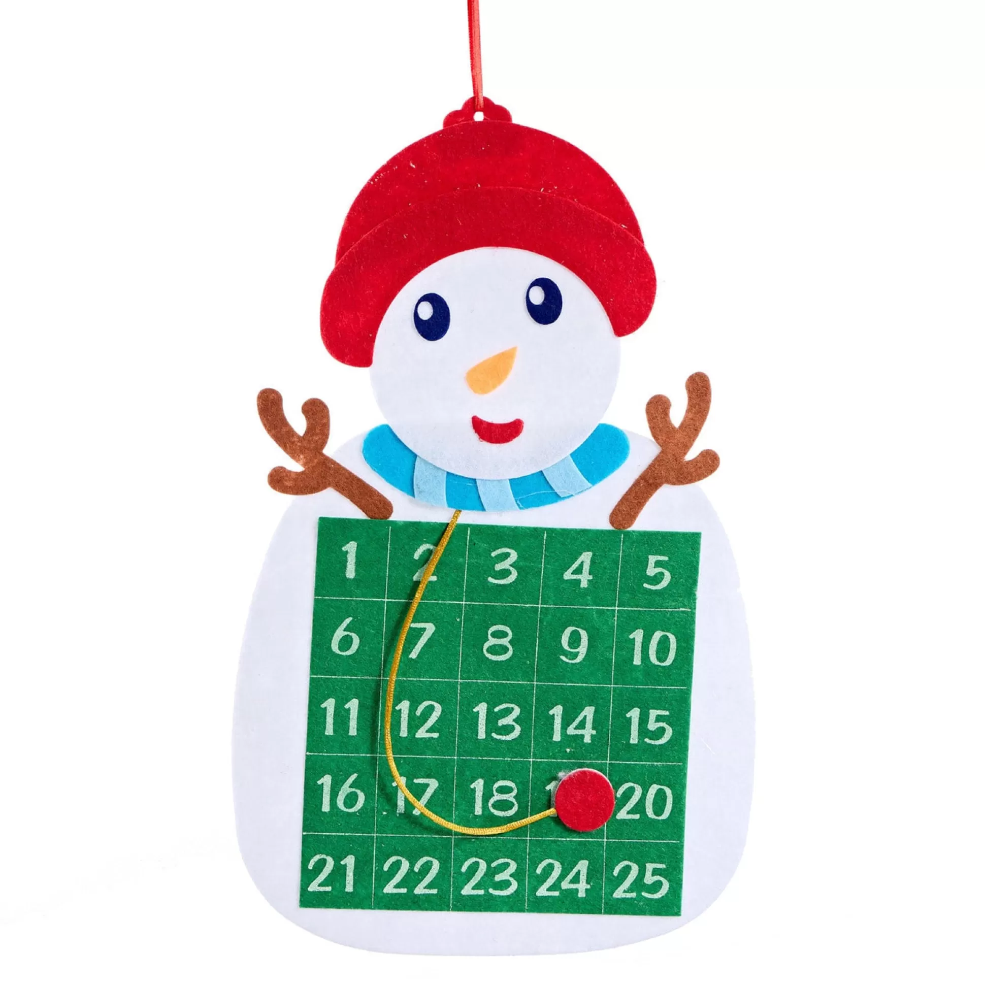 Hanging Decorations>Christmas World Christmas Felt Hanging Advent Calendar 3 Asst - Rudolph