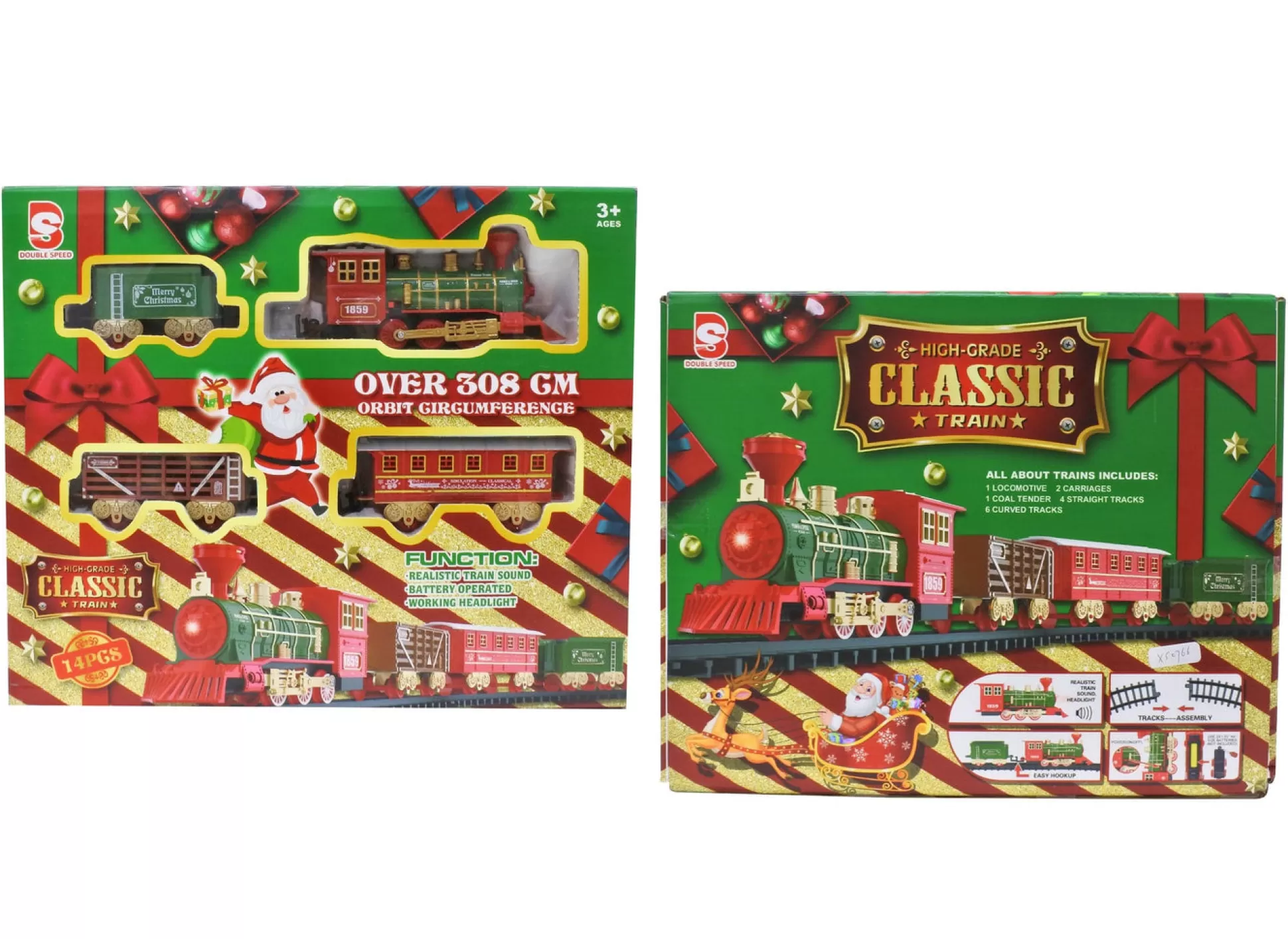 3D & 2D Displays>Christmas World Classic Train Set (14Pc)