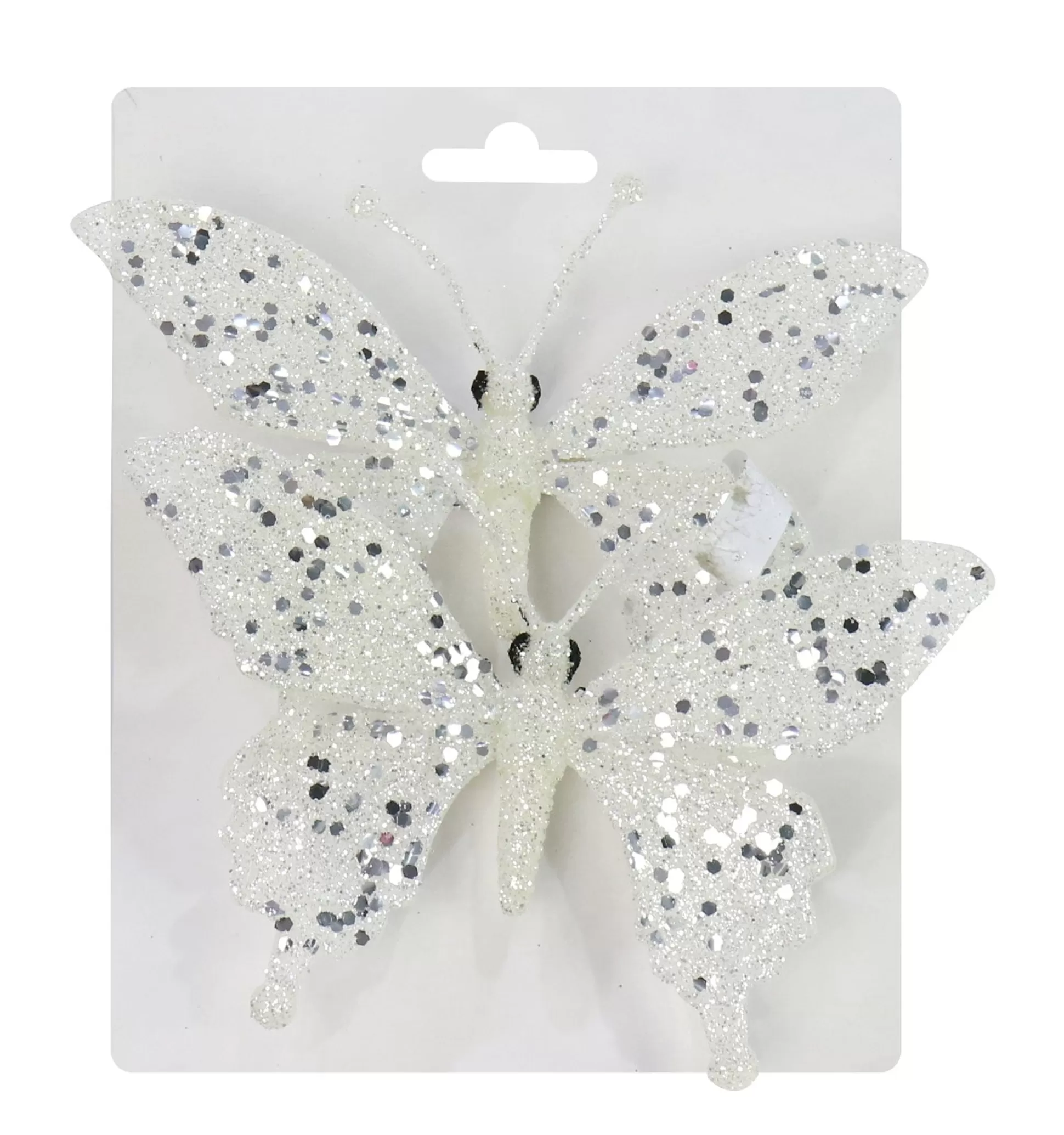 Pretty In Pink & Rose Gold>Christmas World Clip On Sequin Butterfly (2Pk)