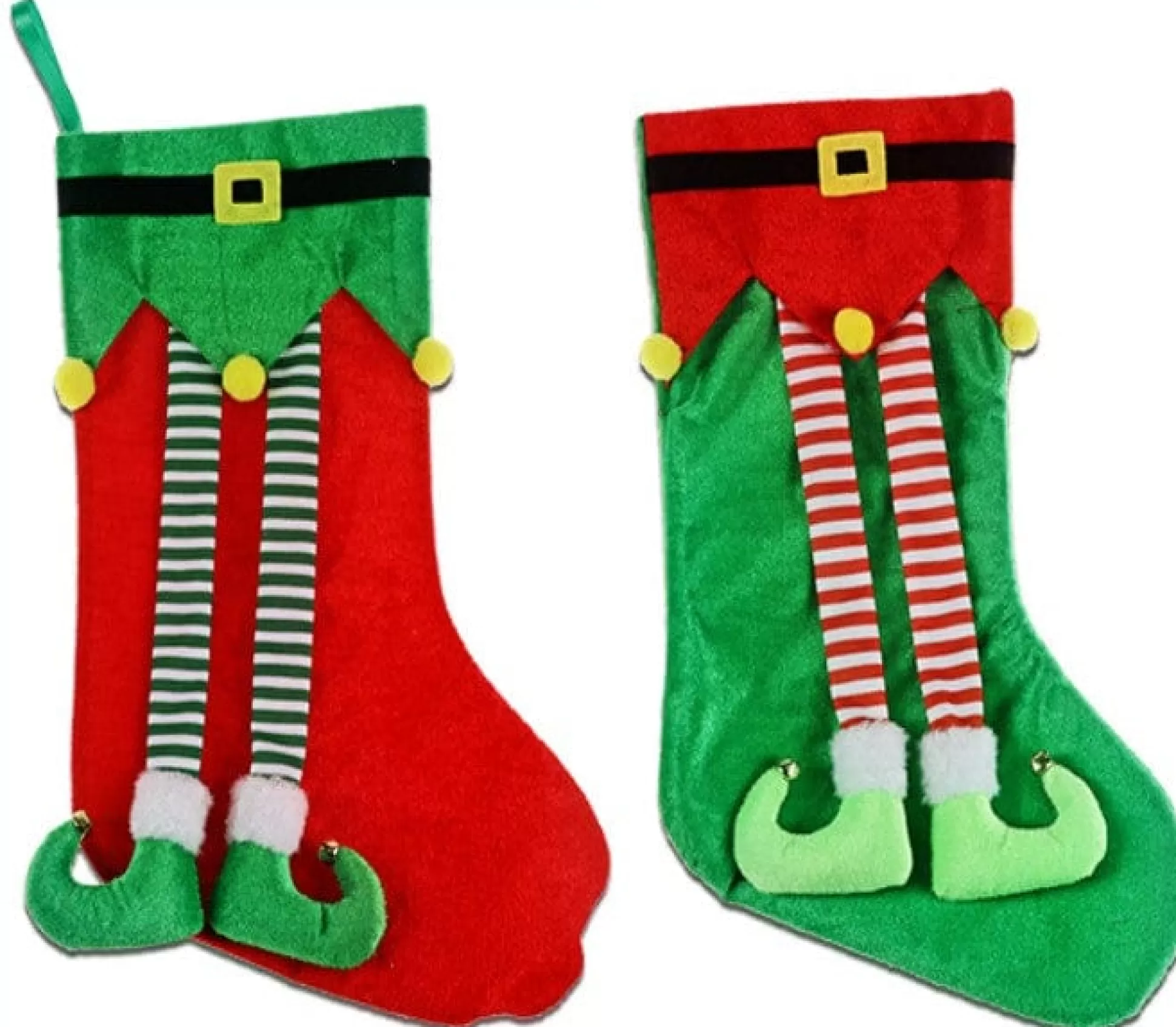 Elf'S Galore>Christmas World Dangling Elf Legs Christmas Stocking