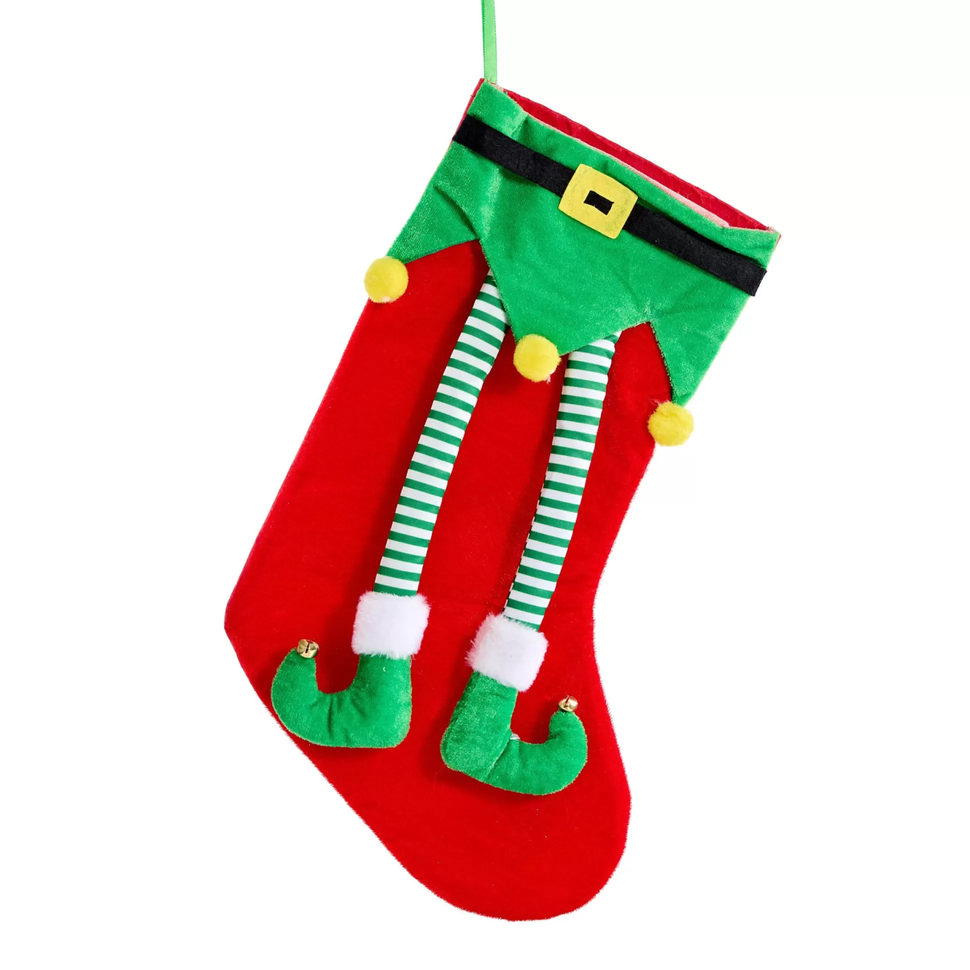 Elf'S Galore>Christmas World Dangling Elf Legs Christmas Stocking