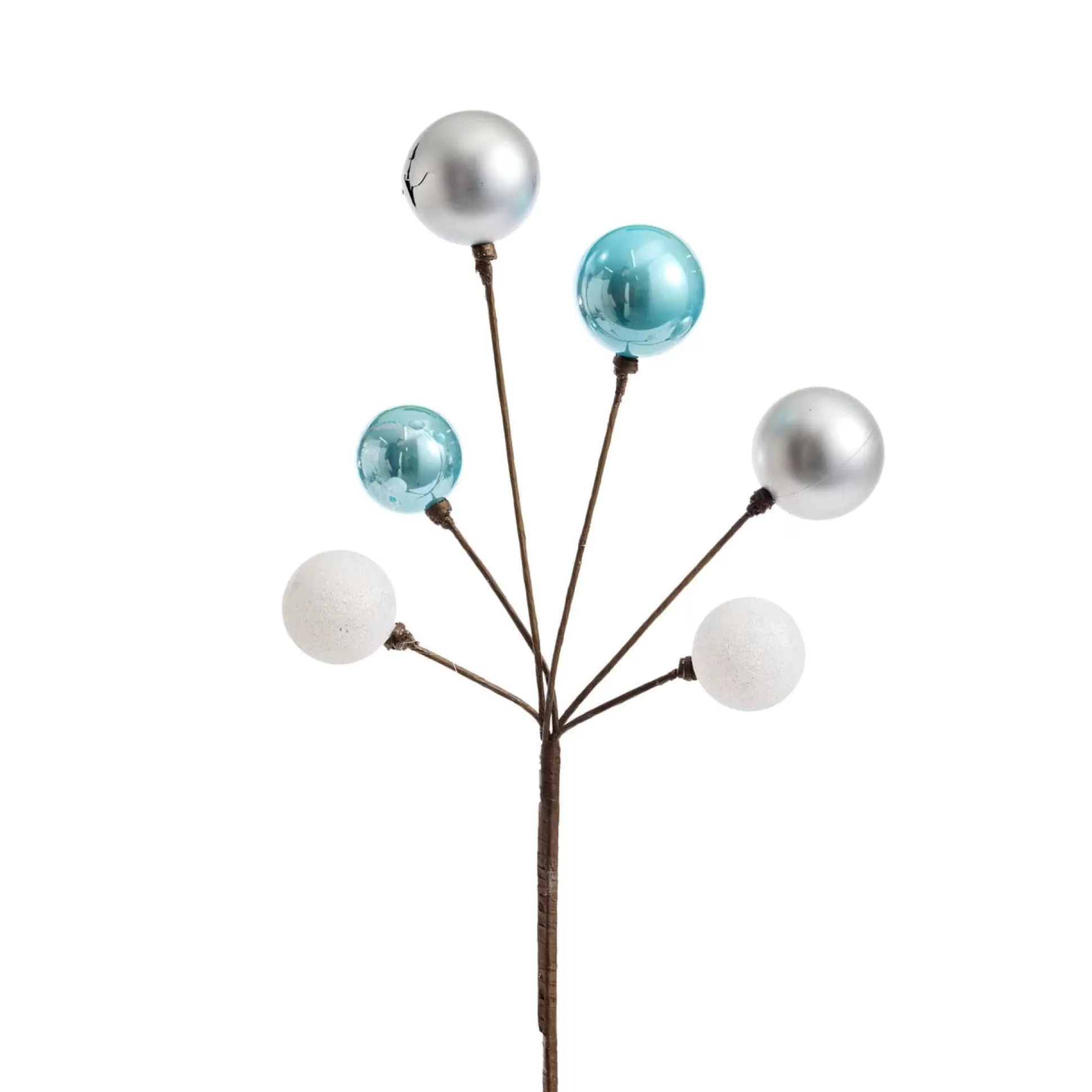 Pick & Berries>Christmas World Edelweiss Bauble Cluster (40Cm)