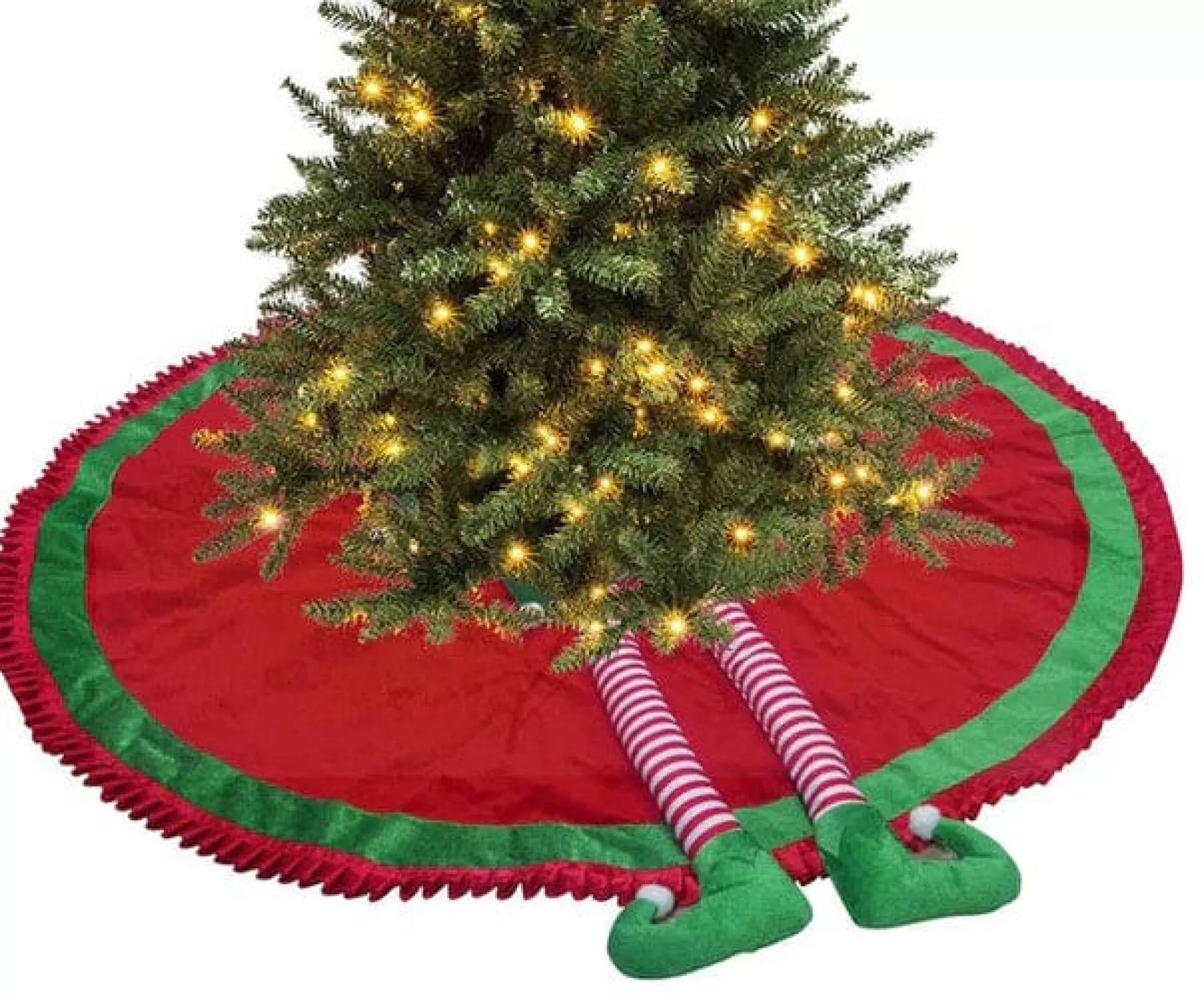 Elf'S Galore>Christmas World Elf Legs Tree Skirt (90Cm)