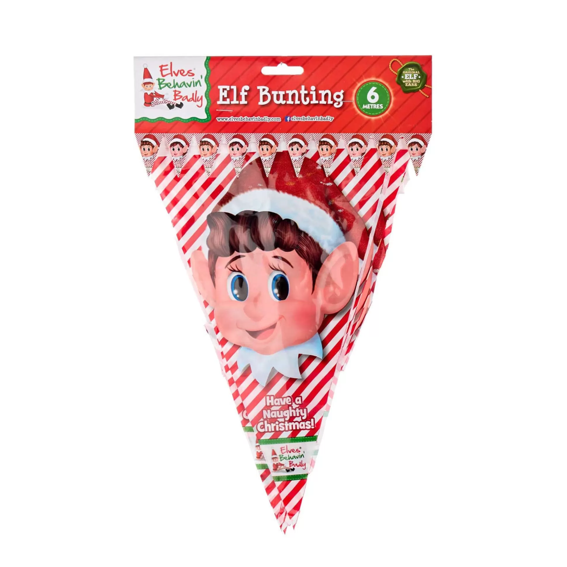 Elf'S Galore>Christmas World Elves Behaving Badly Bunting Flag