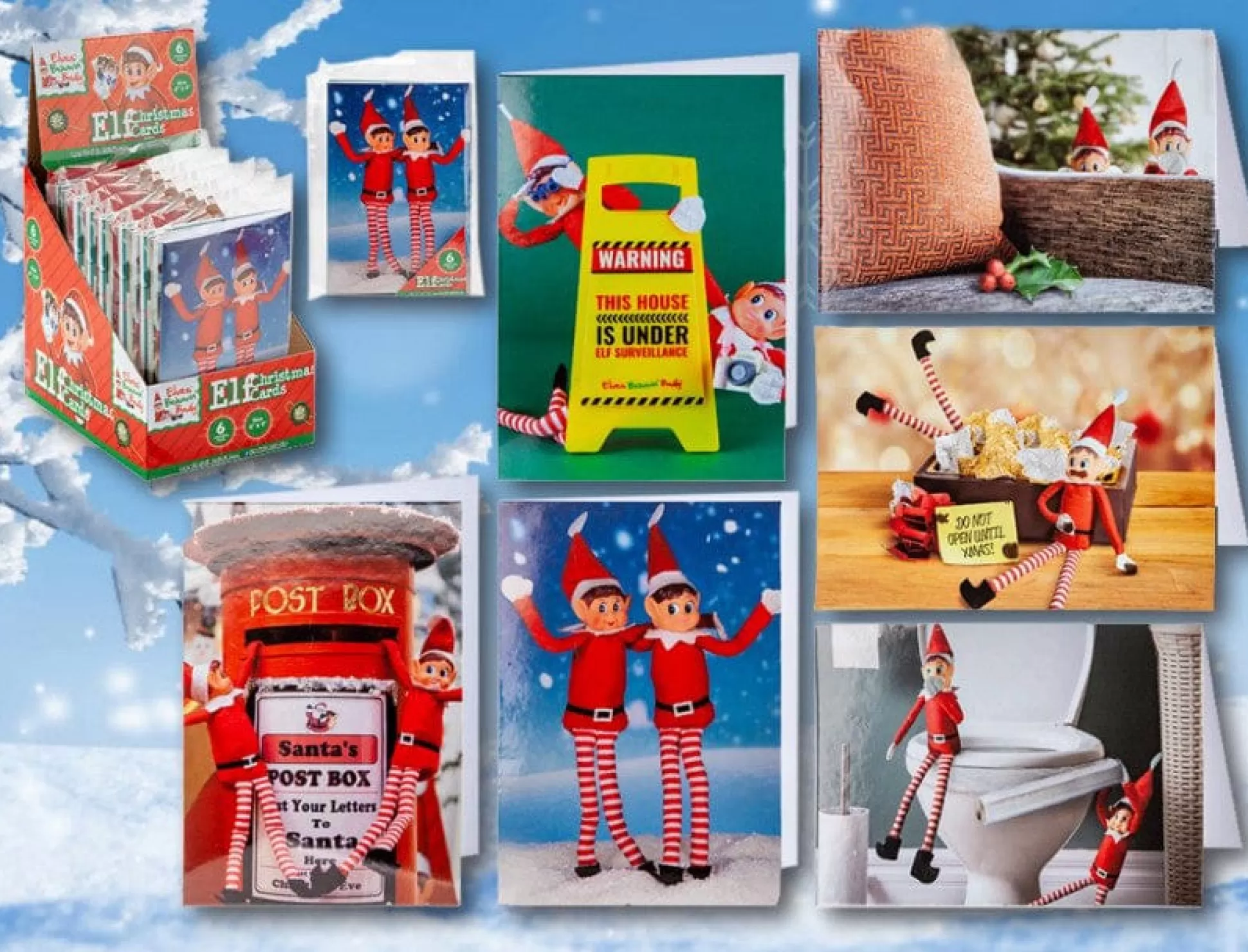 Elf'S Galore>Christmas World Elves Behaving Badly Christmas Cards 6Pk