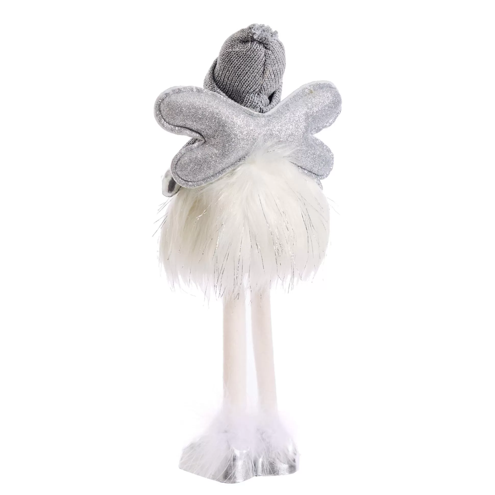 Magical Winter Wonderland>Christmas World Fabric Angel With Fluffy Dress (36Cm)