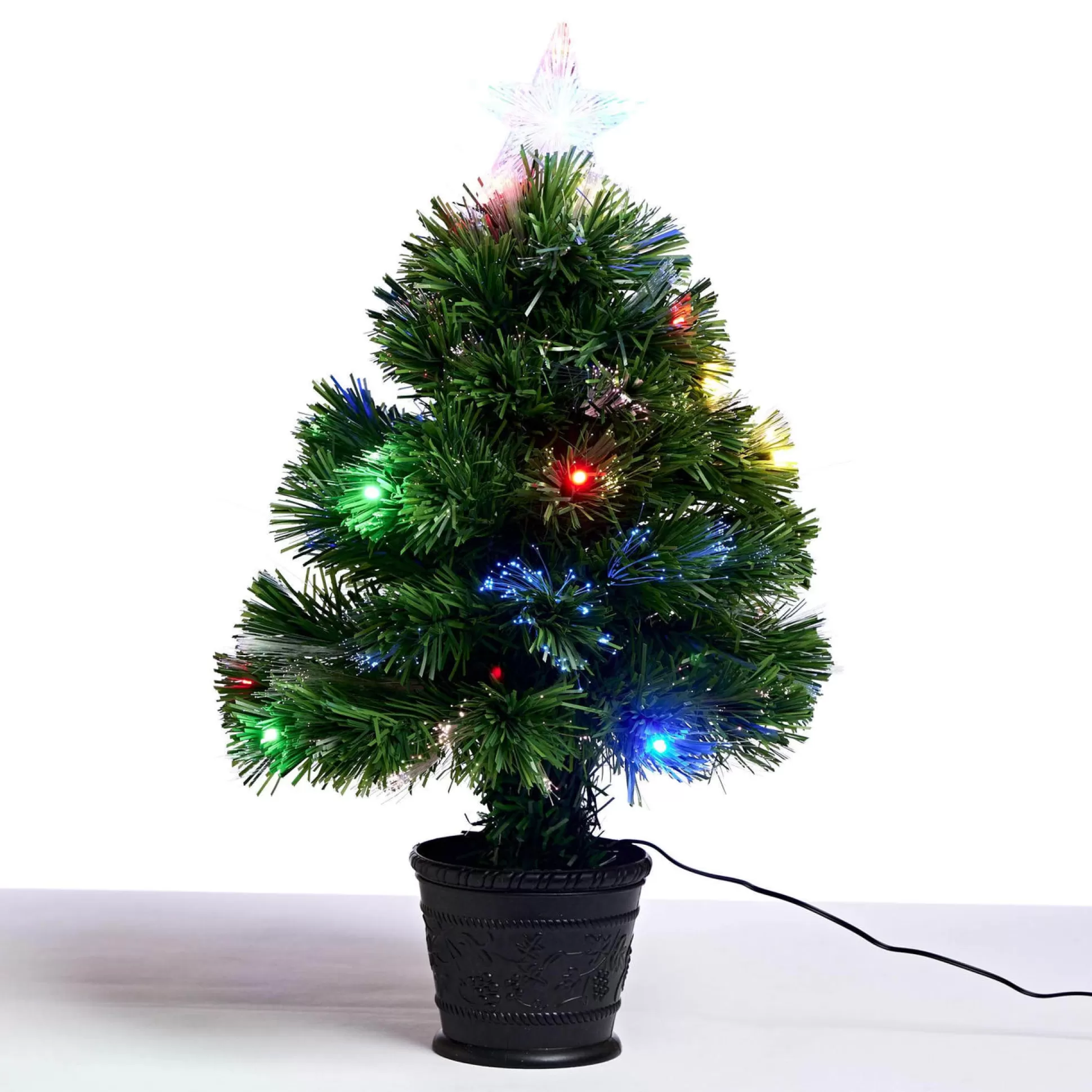 Fibre Optic Trees>Christmas World Fibre Optic Tree Multi (60Cm)