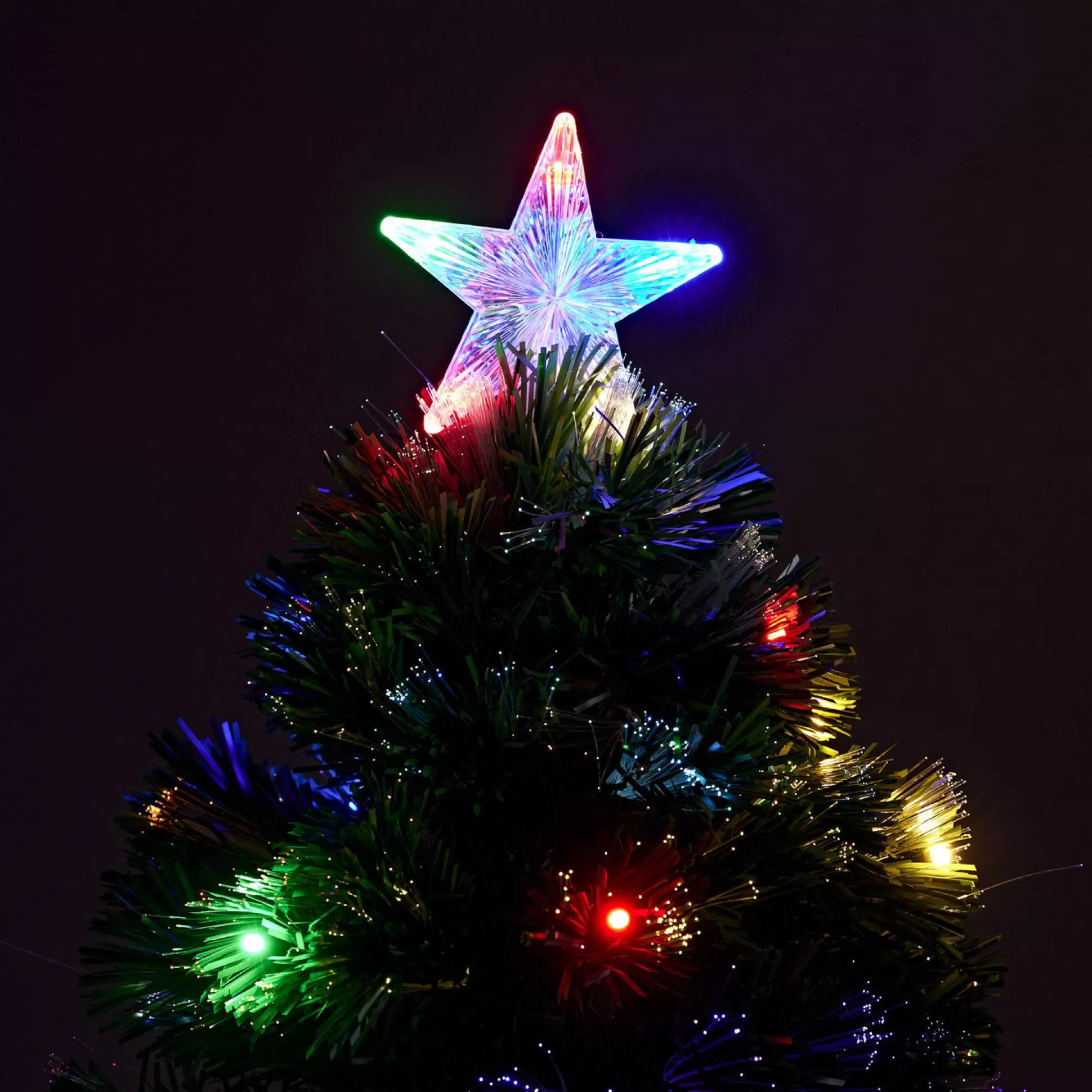 Fibre Optic Trees>Christmas World Fibre Optic Tree Multi (60Cm)