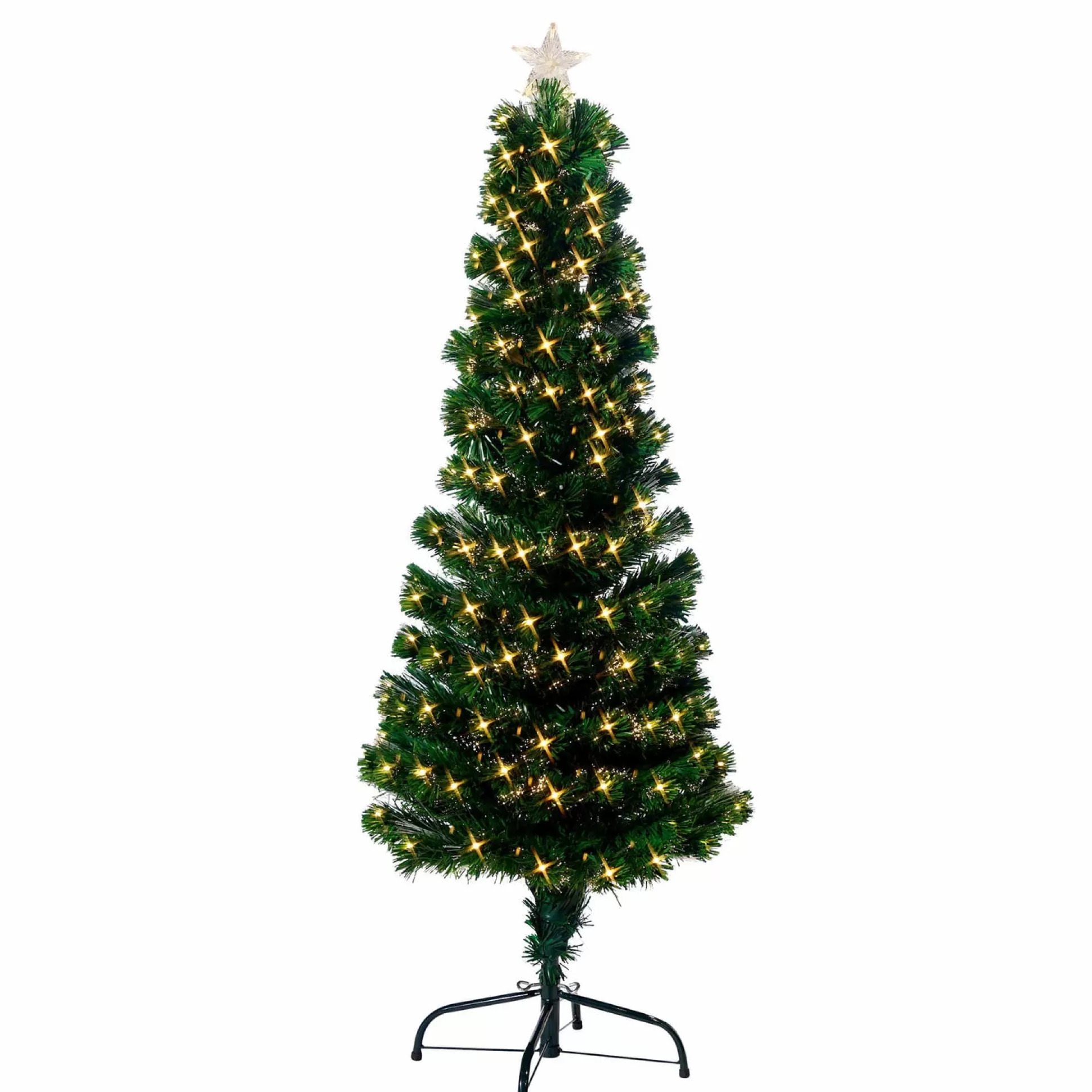 Fibre Optic Trees>Christmas World Fibre Optic Tree Slim With Warm White Leds (1.5M)