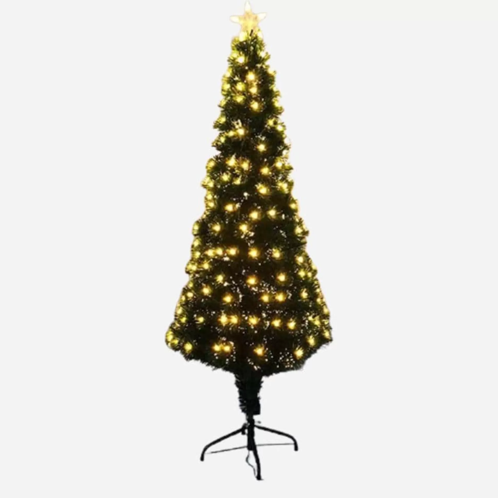 Fibre Optic Trees>Christmas World Fibre Optic Tree Slim With Warm White Leds (1.8M)