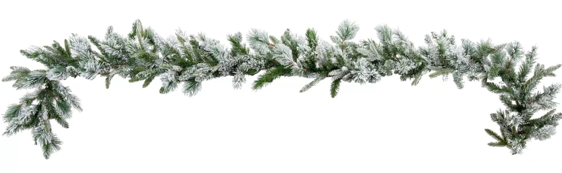 Wreaths, Garlands And Bows>Christmas World Flocked Emerald Angel Garland (2.7M)