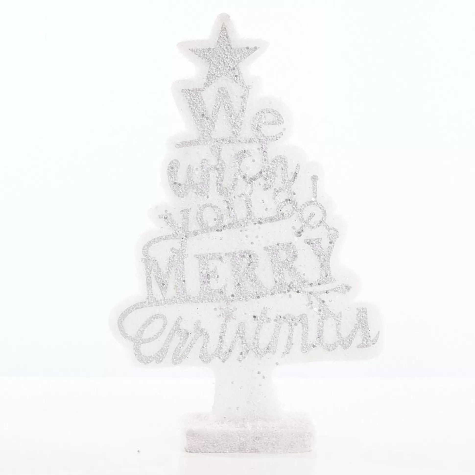 Magical Winter Wonderland>Christmas World Glitter Message Tree Decoration