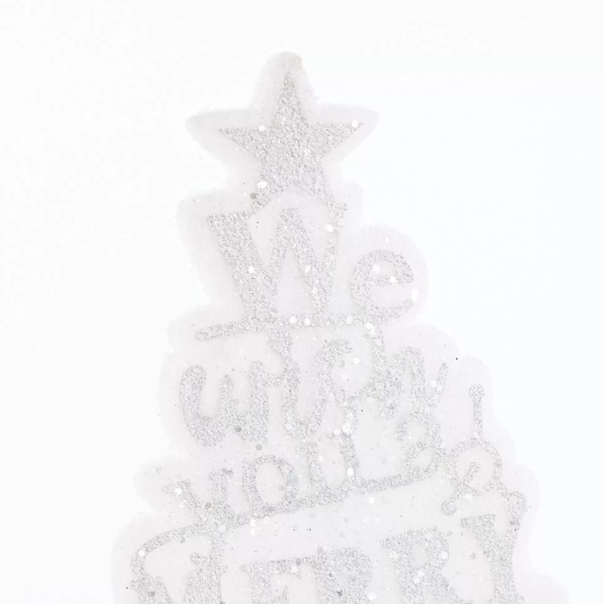 Magical Winter Wonderland>Christmas World Glitter Message Tree Decoration