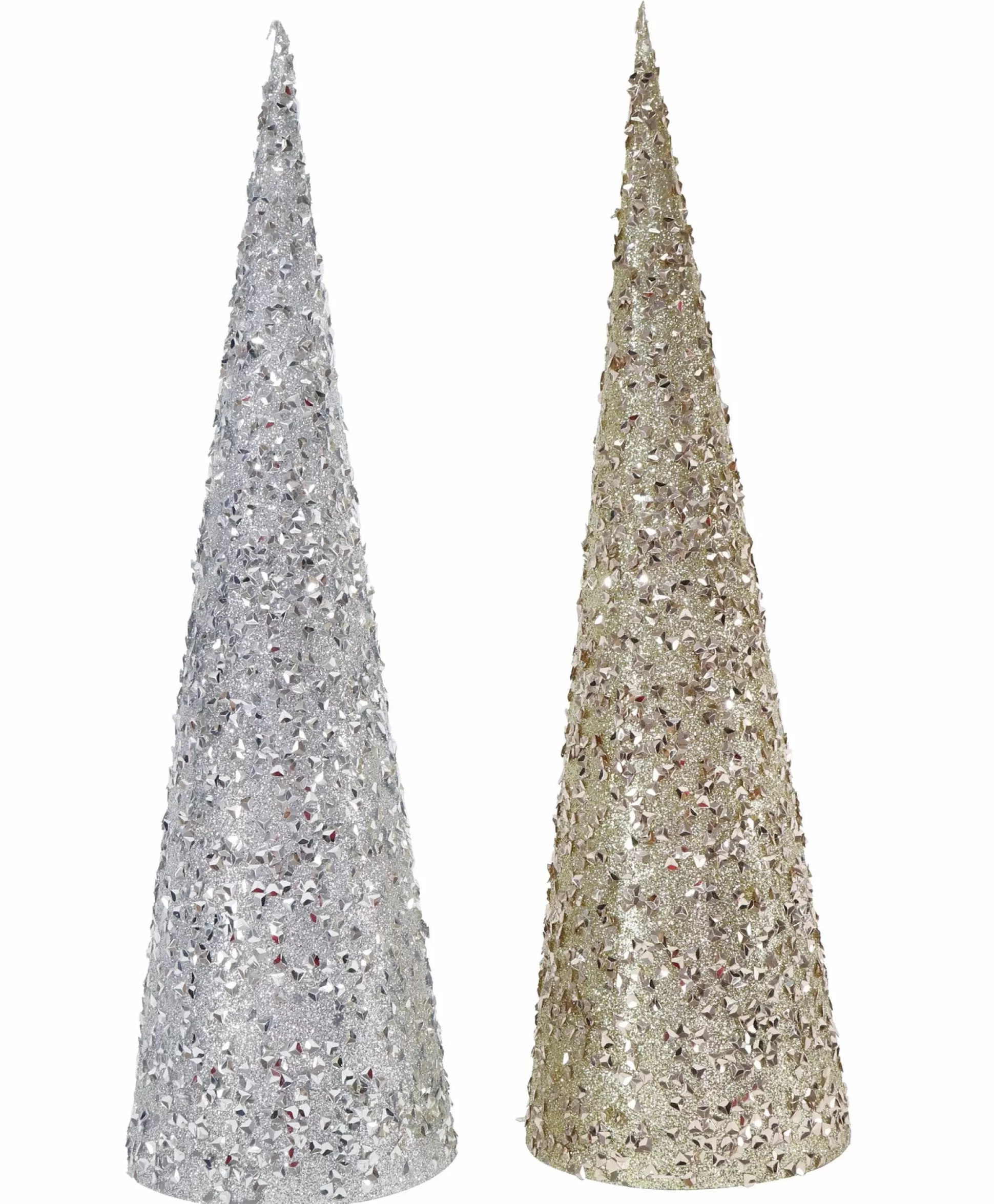 Touch Of Elegance>Christmas World Glitter Sparkle Cone Tree Asst (47Cm)