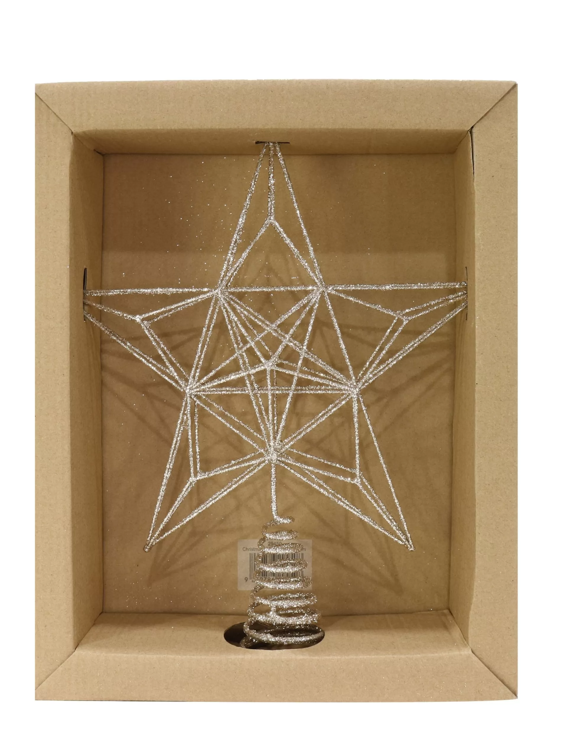 Tree Toppers>Christmas World Glitter Wire Star Topper Asst (30Cm)