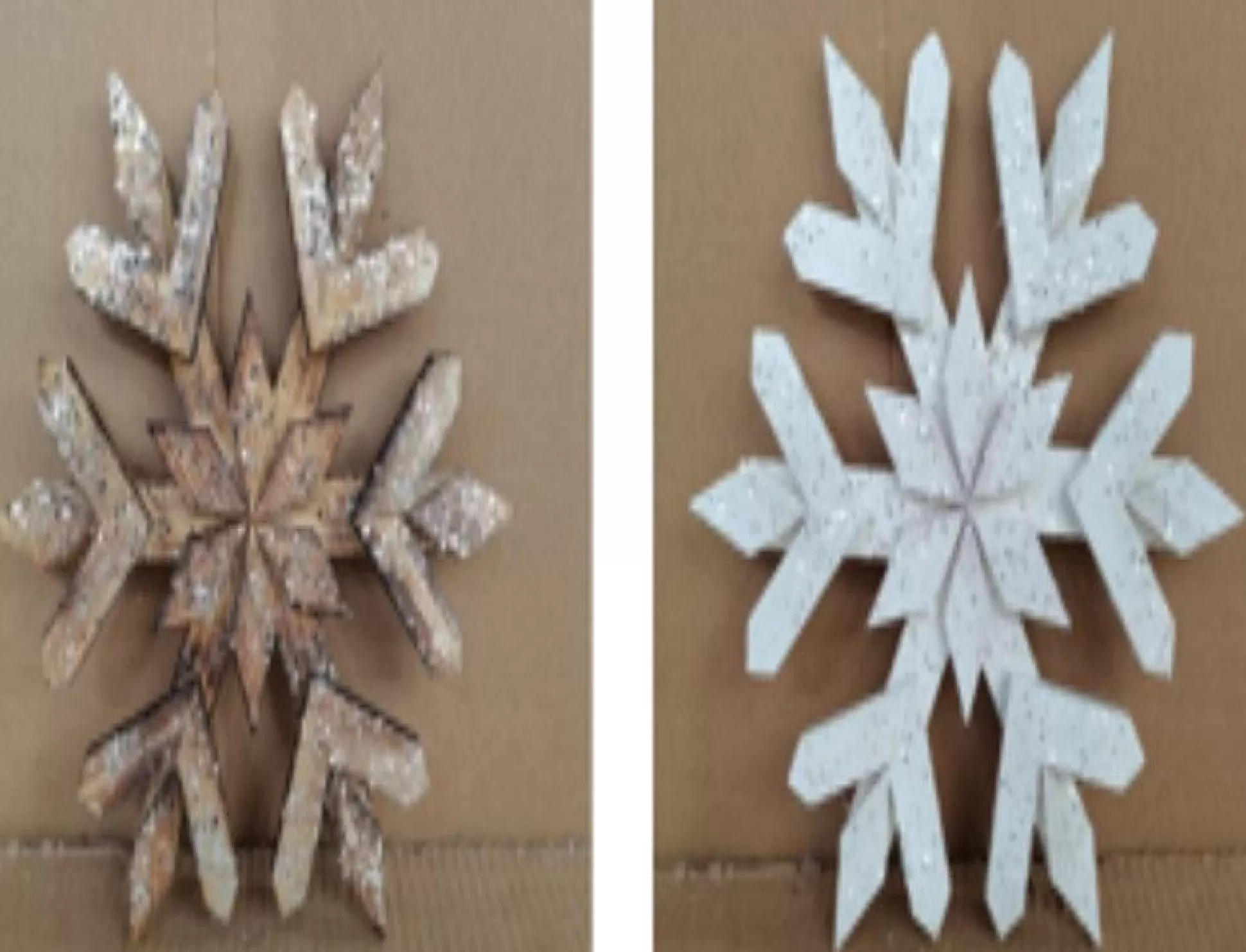 Magical Winter Wonderland>Christmas World Glitter Wooden Snowflake