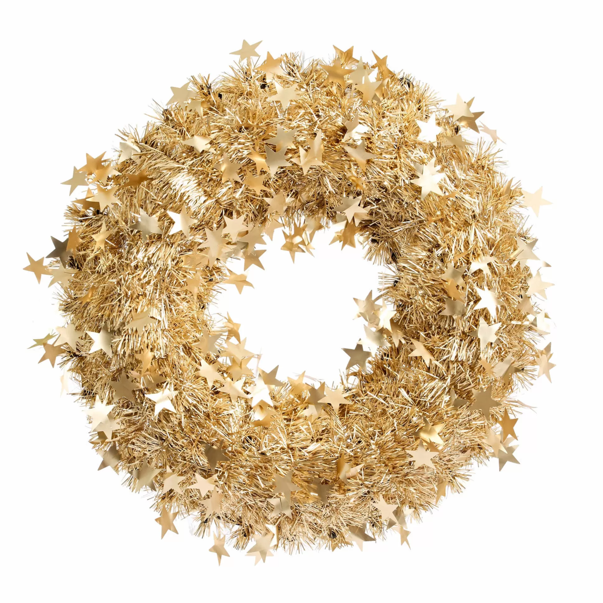 Touch Of Elegance>Christmas World Gold Tinsel Wreath (45Cm)