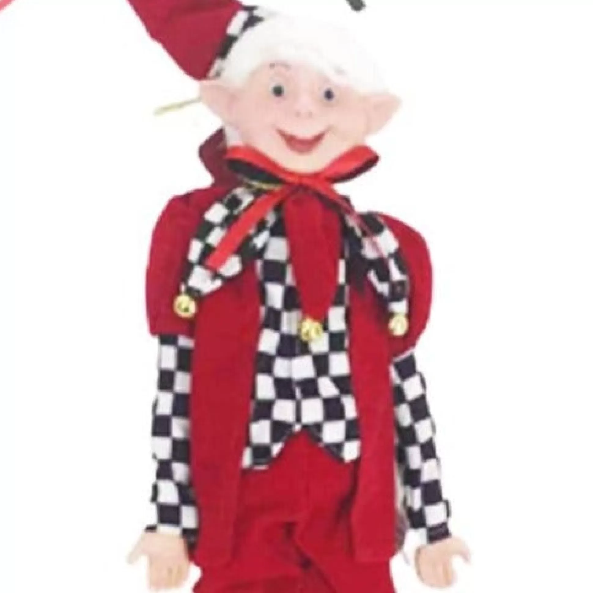 Elf'S Galore>Christmas World Hanging Checkered Poseable Elf