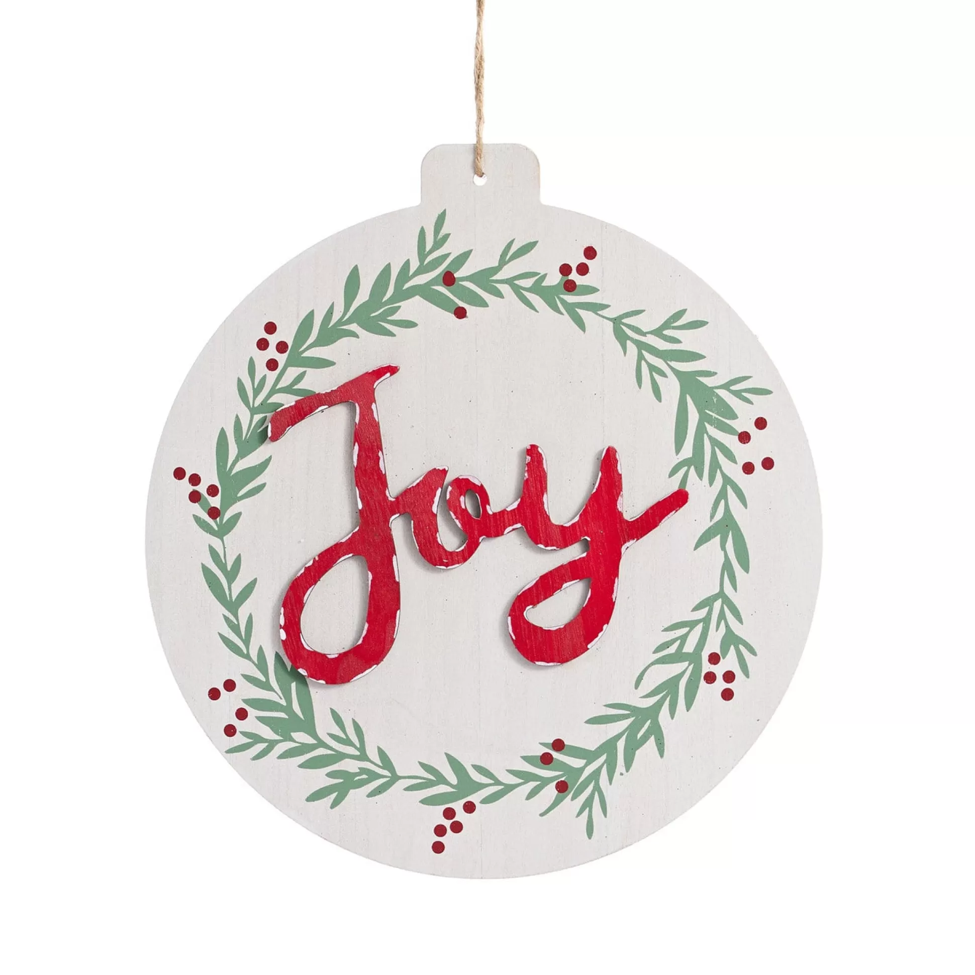 Traditional & Berry>Christmas World Joy Hanging Sign (48Cm)