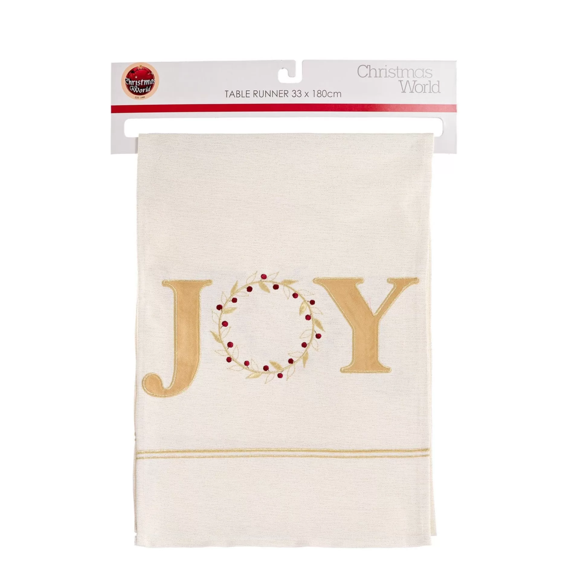 Traditional & Berry>Christmas World Joy Table Runner