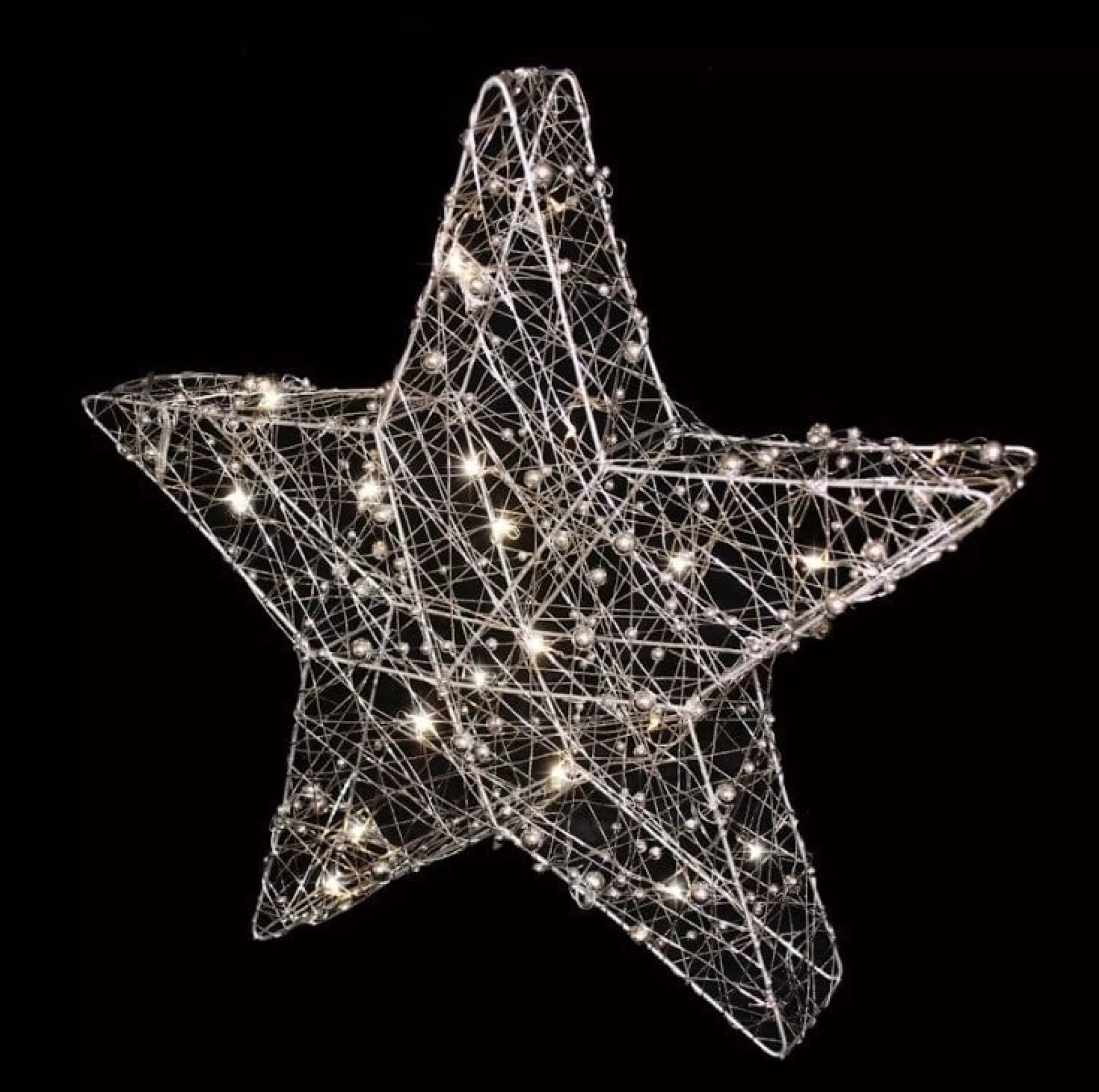 3D & 2D Displays>Christmas World Led 3D Wire Beaded Star