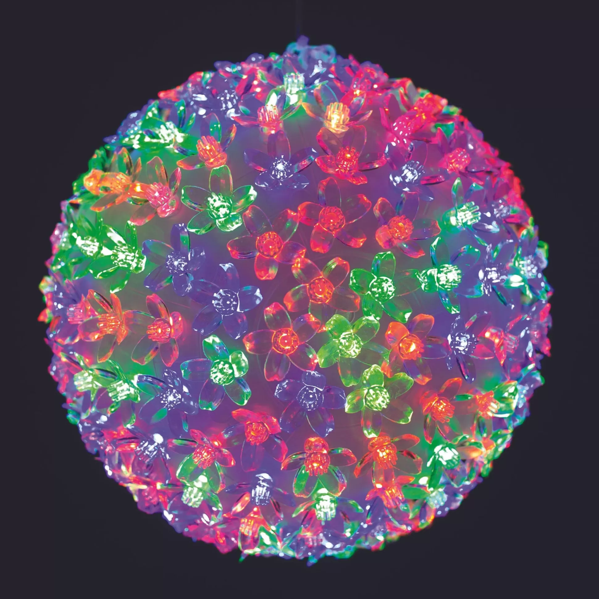 3D & 2D Displays>Christmas World Led Colour Change Petal Ball Multi (20Cm)