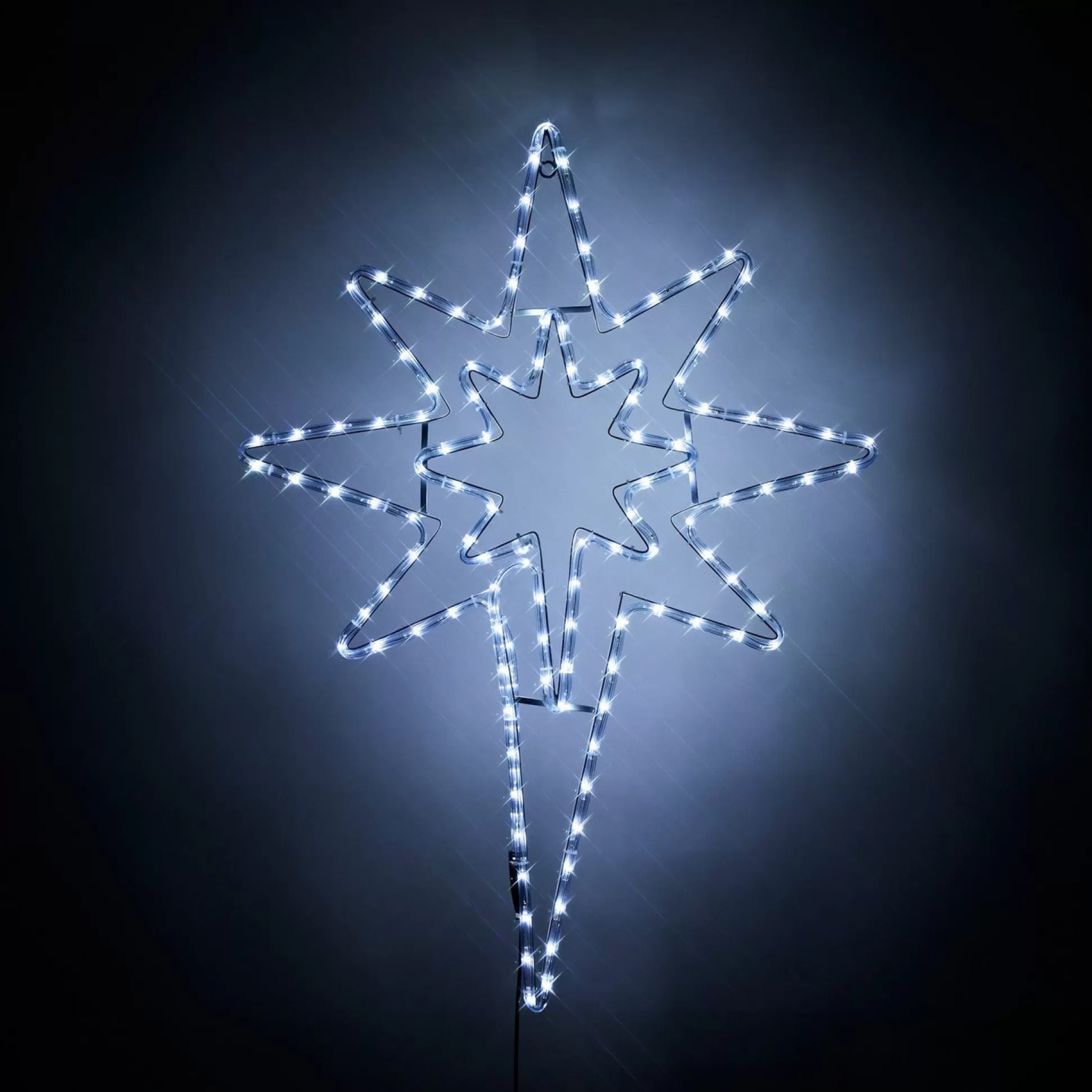 Frame Ropelight (Motifs)>Christmas World Led Cool White Nativity Star Ropelight