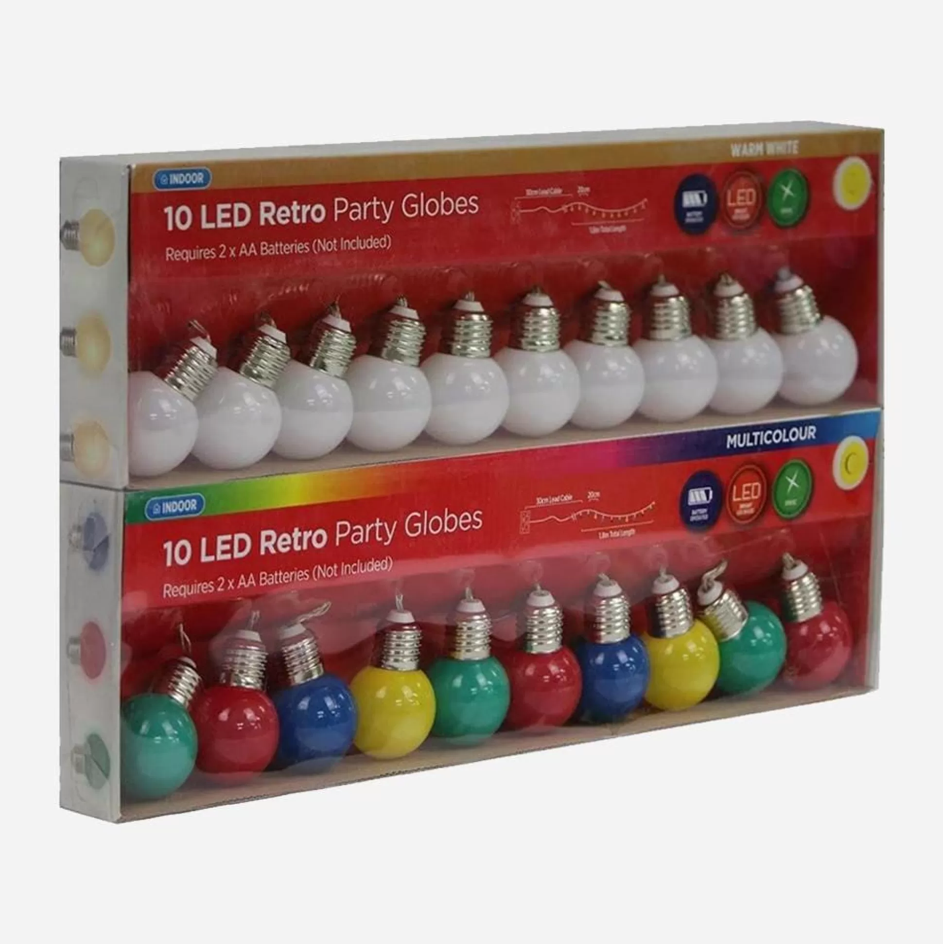 Battery Operated Lights>Christmas World Led Edison Globes (10Pc)