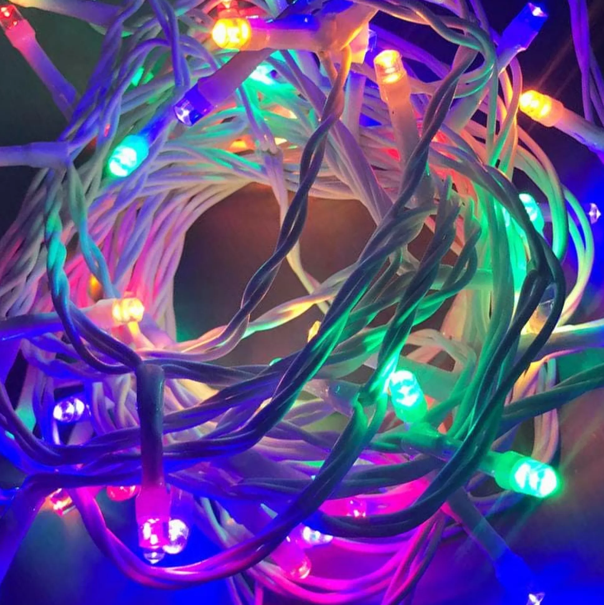 Fairy Lights>Christmas World Led Fairy Lights Multi With White Cable (40M)