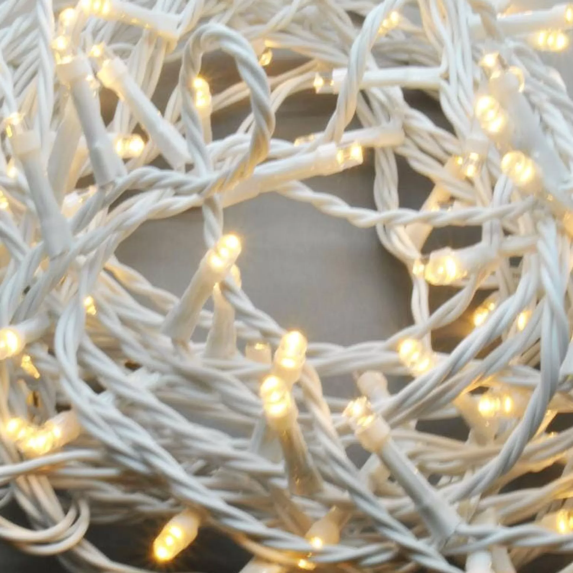 Fairy Lights>Christmas World Led Fairy Lights Warm White With White Cable (40M)