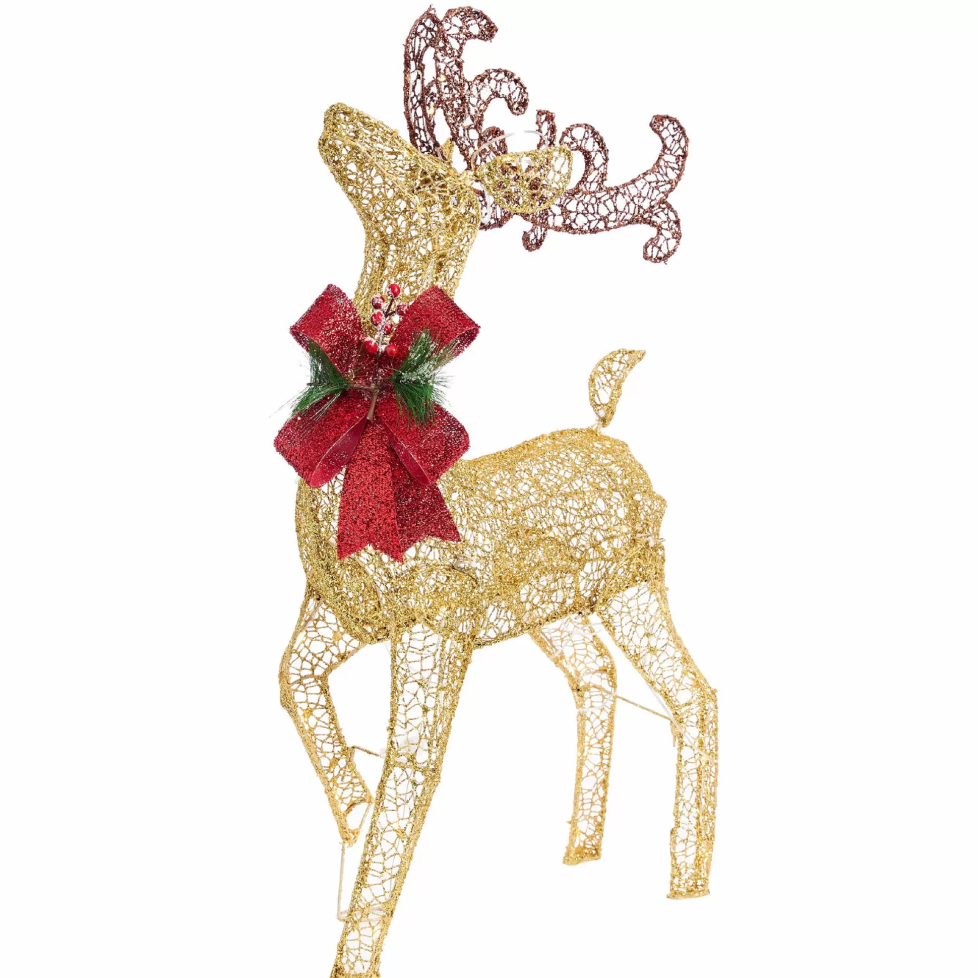 3D & 2D Displays>Christmas World Led Glitter Thread Twinkling Reindeer