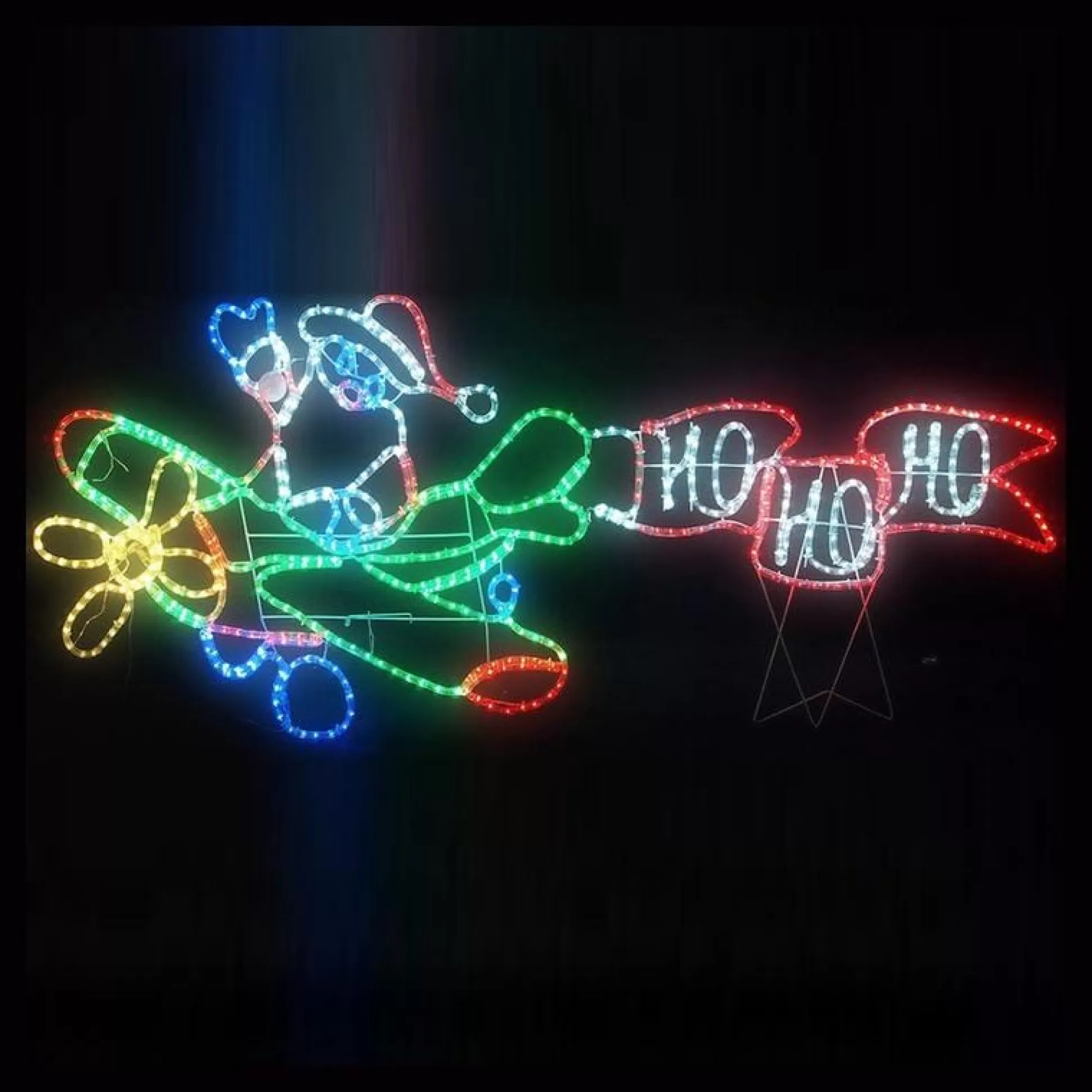 Frame Ropelight (Motifs)>Christmas World Led Hohoho Santa Plane Ropelight