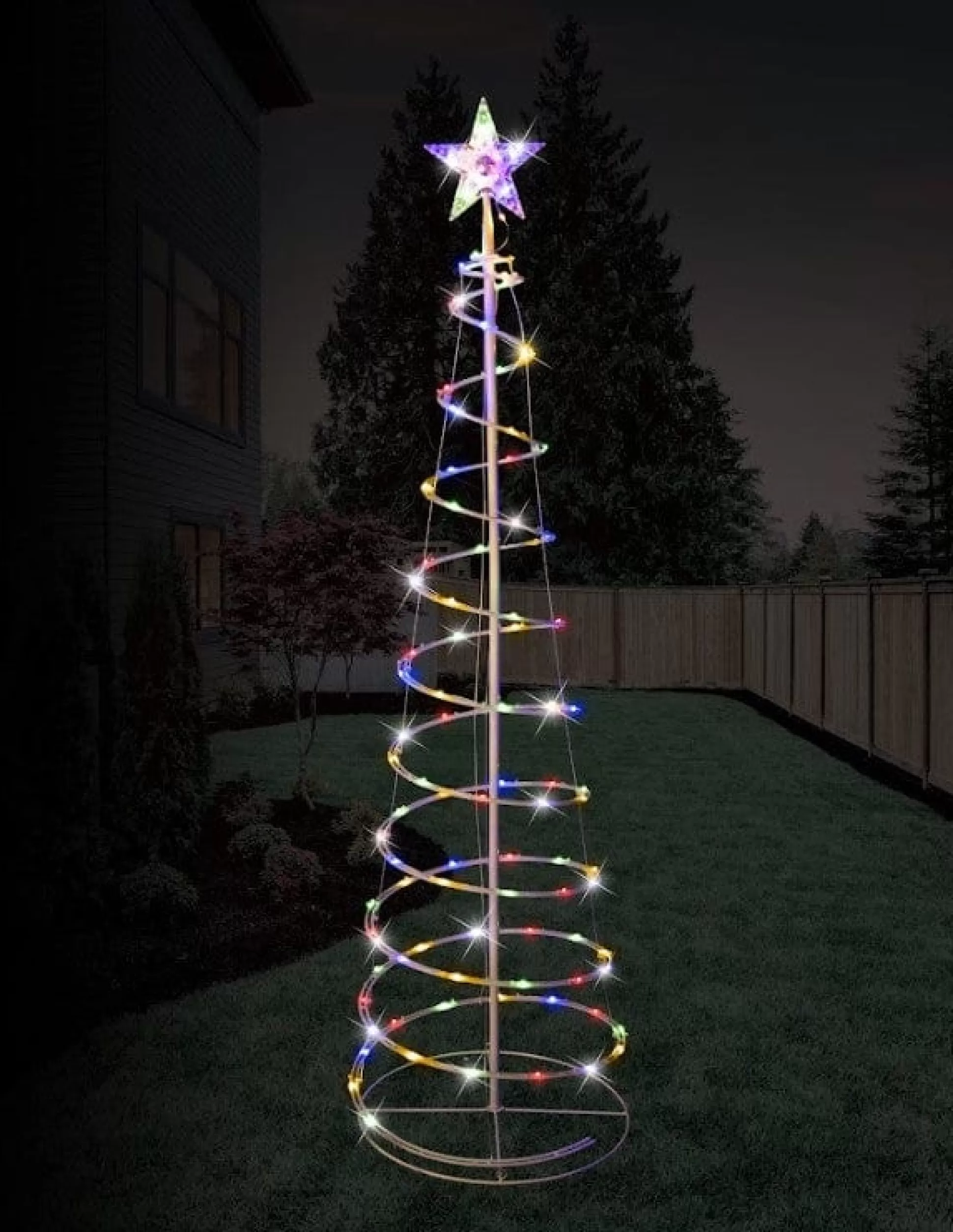 3D & 2D Displays>Christmas World Led Multi Spiral Tree (1.5M)