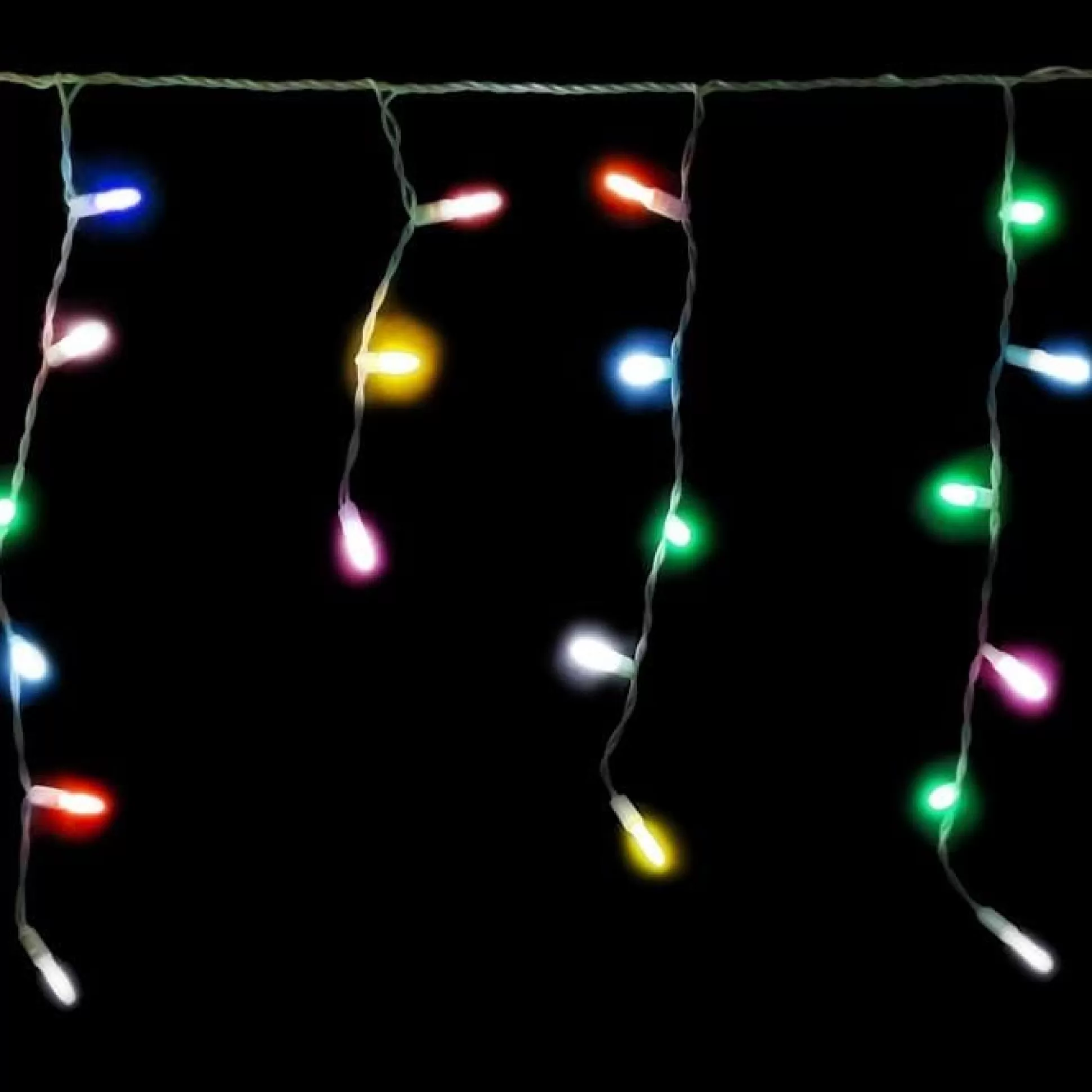 Icicle Lights>Christmas World Led Multicolour Icicle Lights (10M)