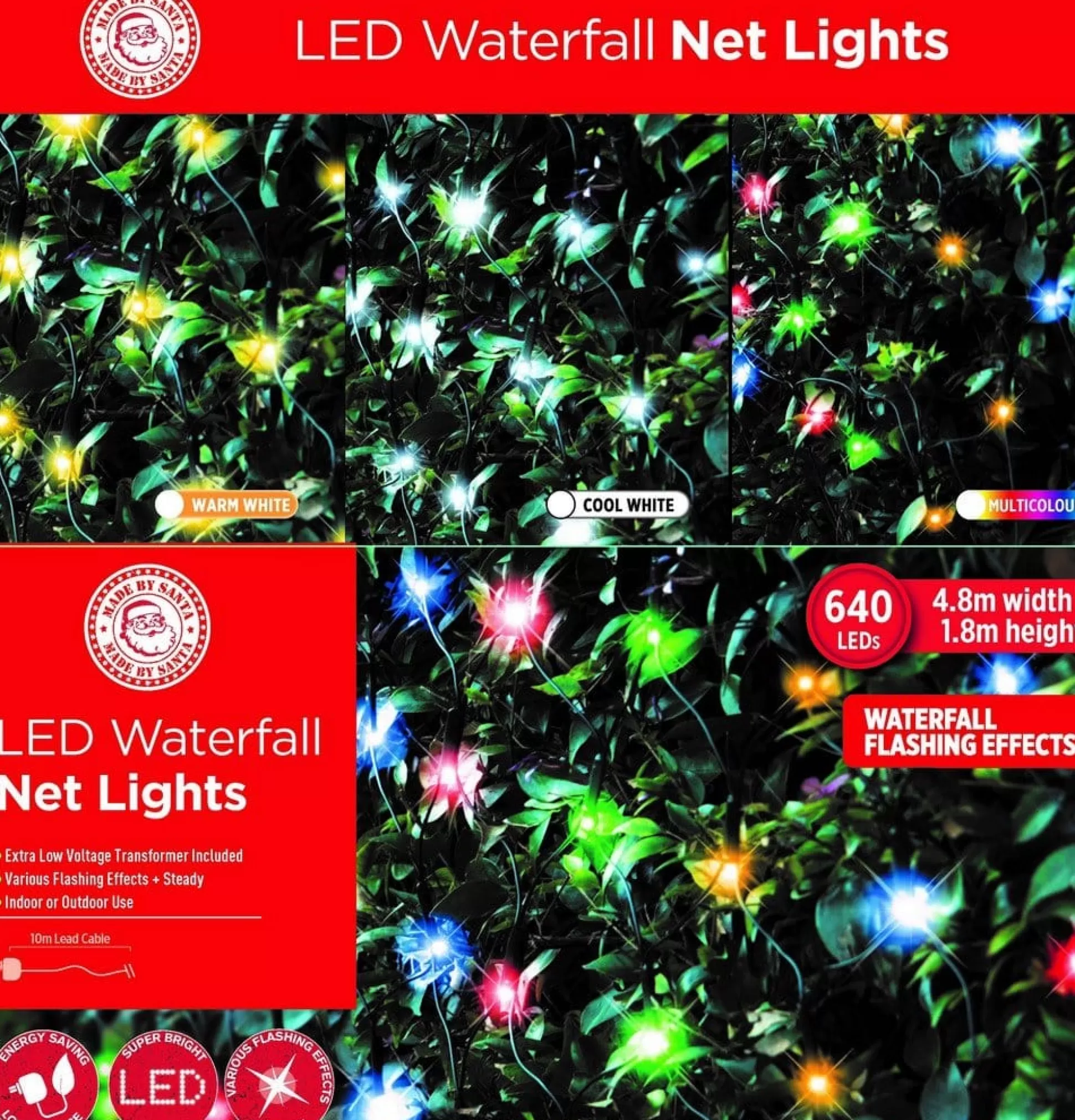 Net Lights>Christmas World Led Multicoloured Net Light (4.8M)