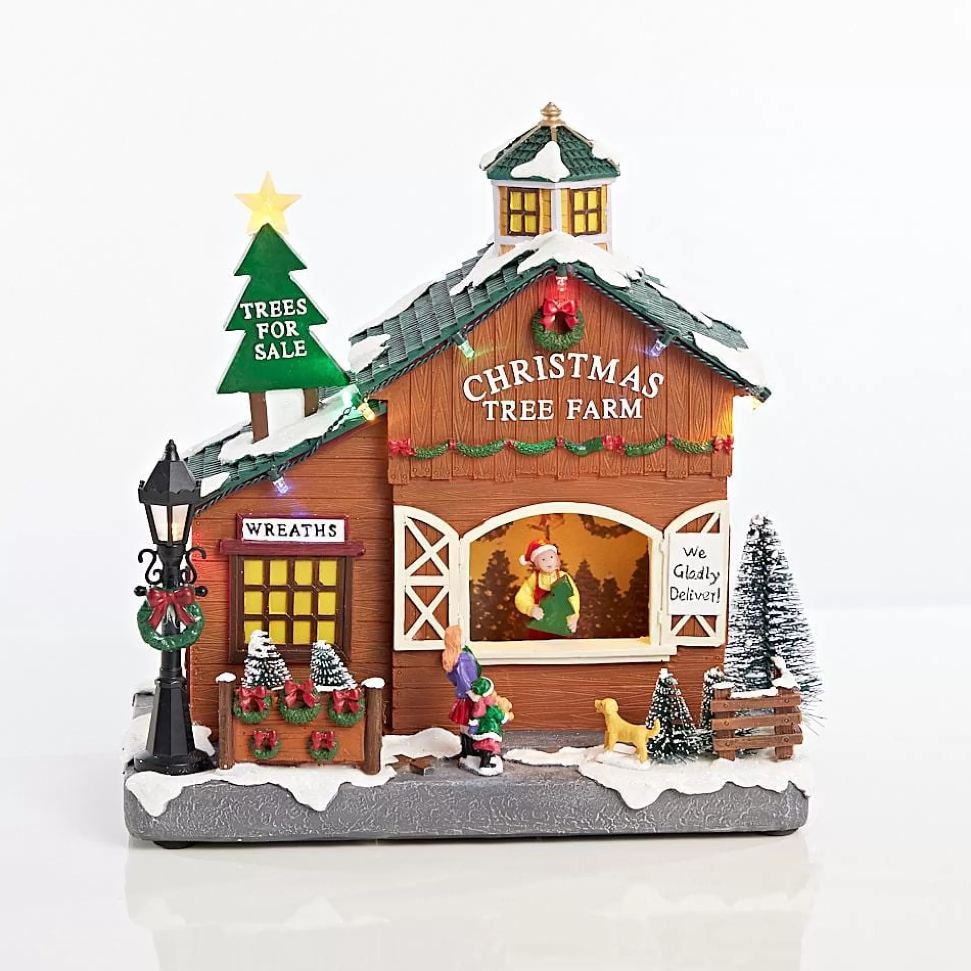 3D & 2D Displays>Christmas World Led Musical Tree Farm Scene