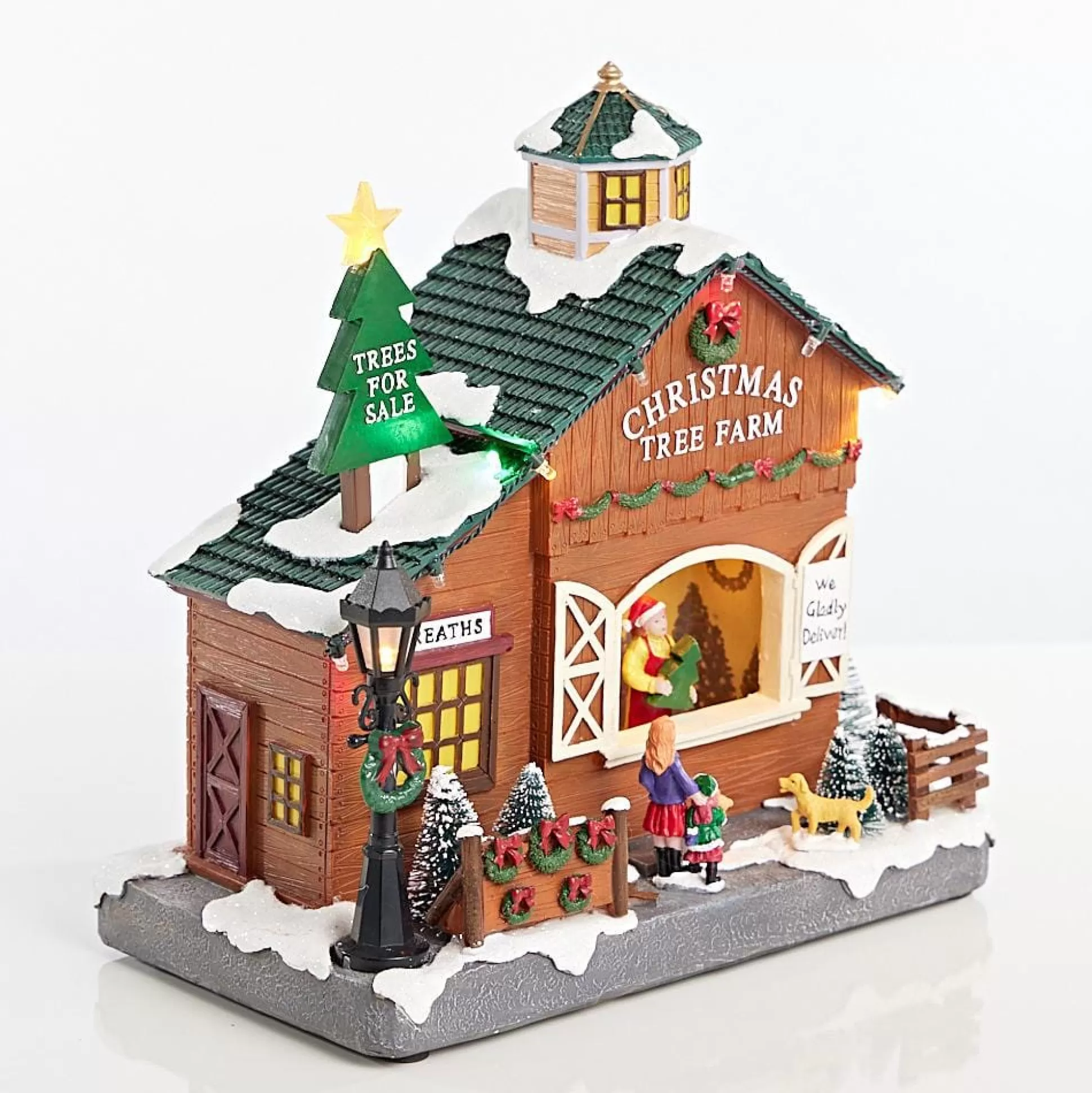 3D & 2D Displays>Christmas World Led Musical Tree Farm Scene