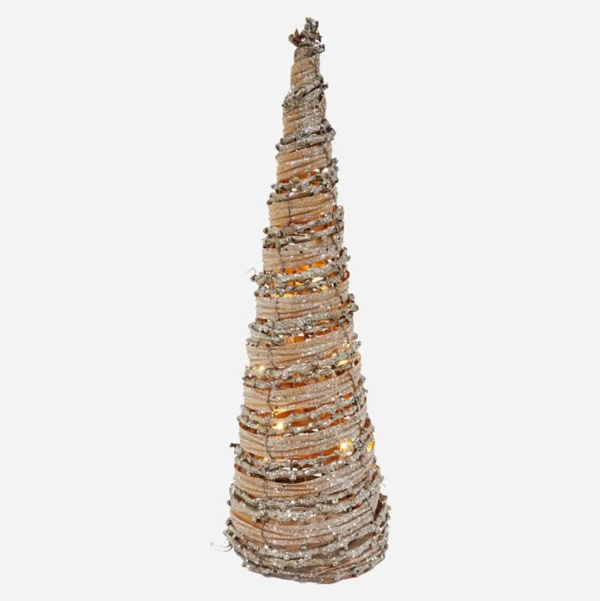 Touch Of Elegance>Christmas World Led Natural Glitter Cone Tree