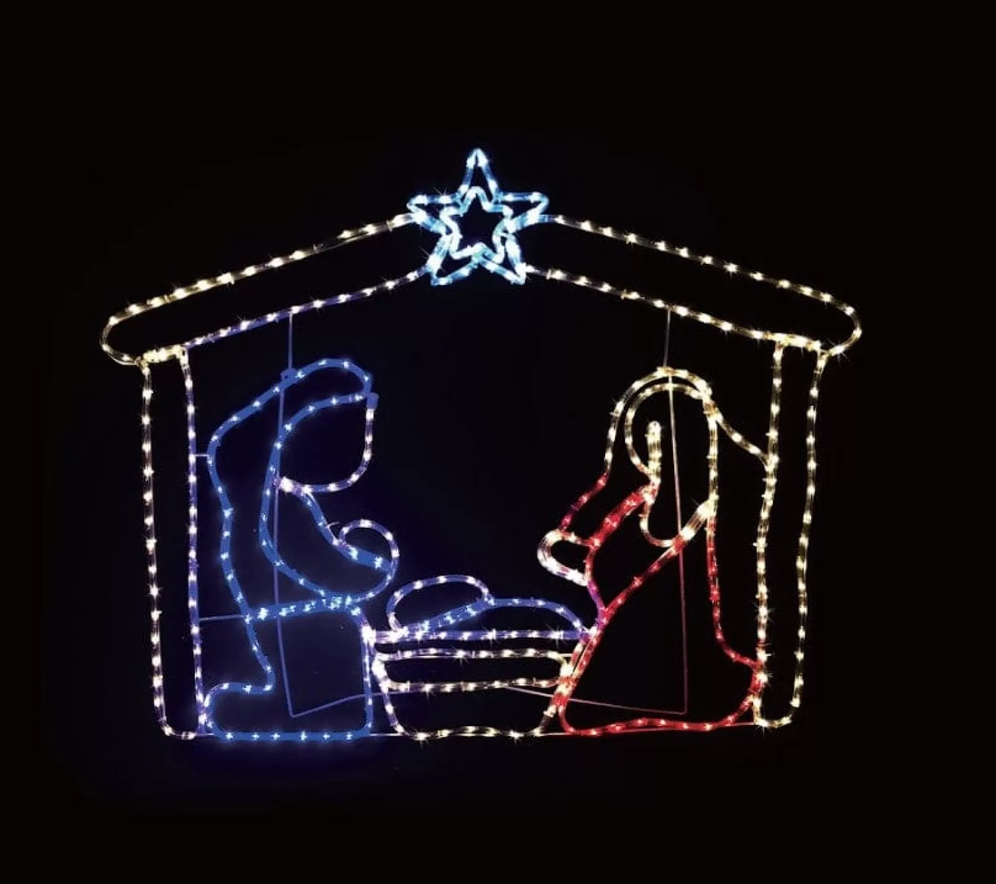 Frame Ropelight (Motifs)>Christmas World Led Ropelight Nativity Stable