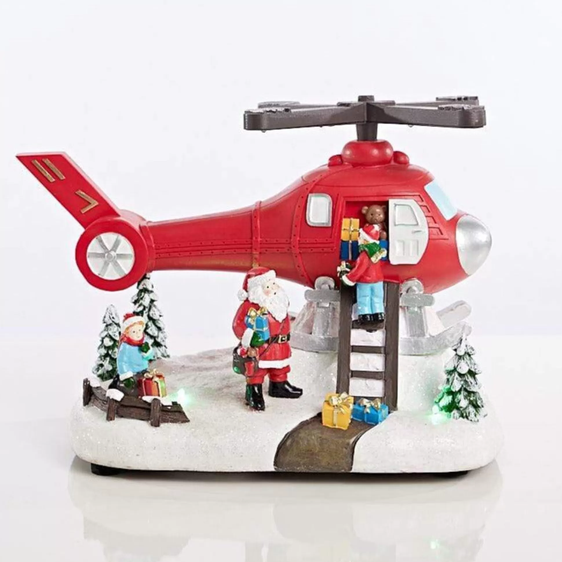 3D & 2D Displays>Christmas World Led Santa Helicopter Spinning Propeller