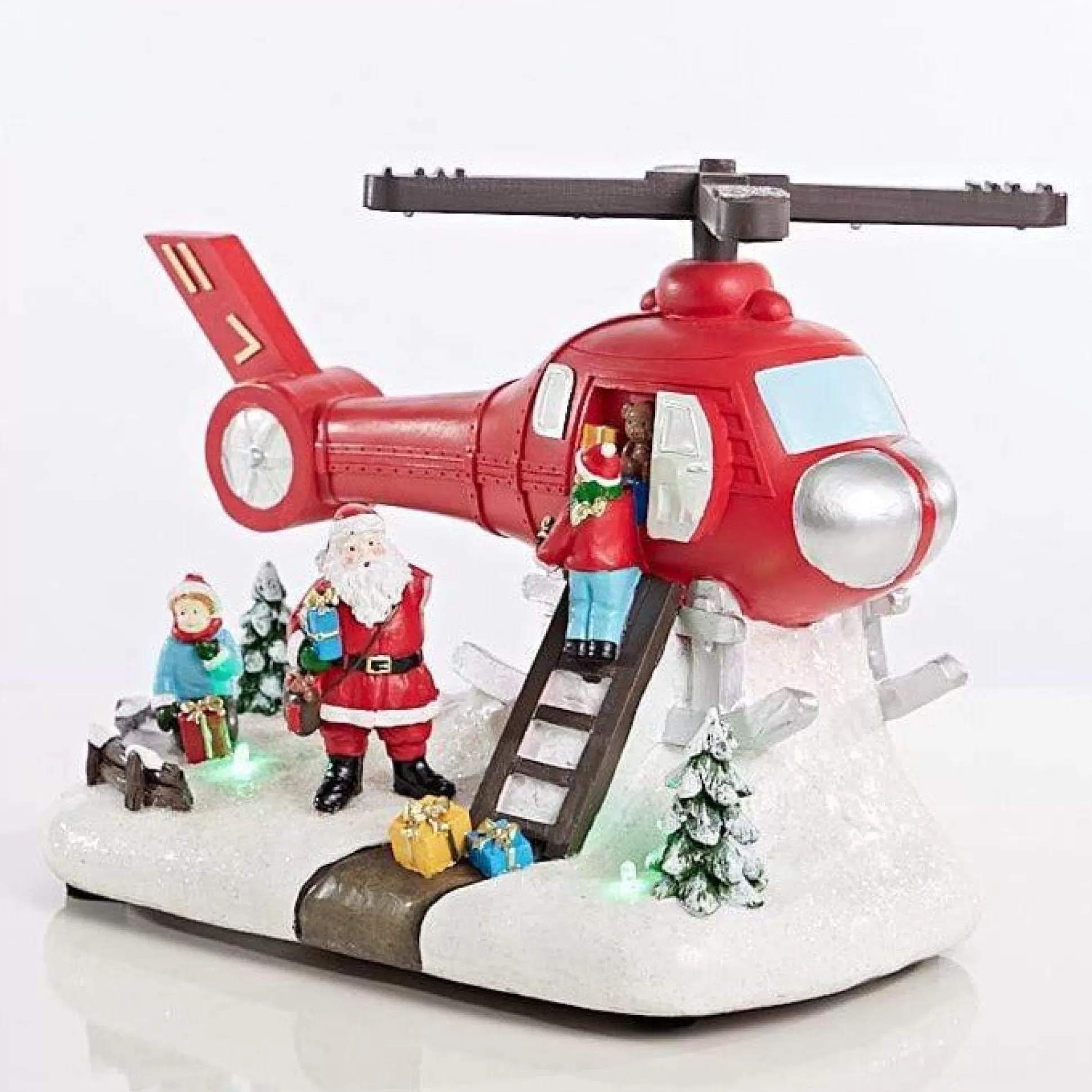 3D & 2D Displays>Christmas World Led Santa Helicopter Spinning Propeller