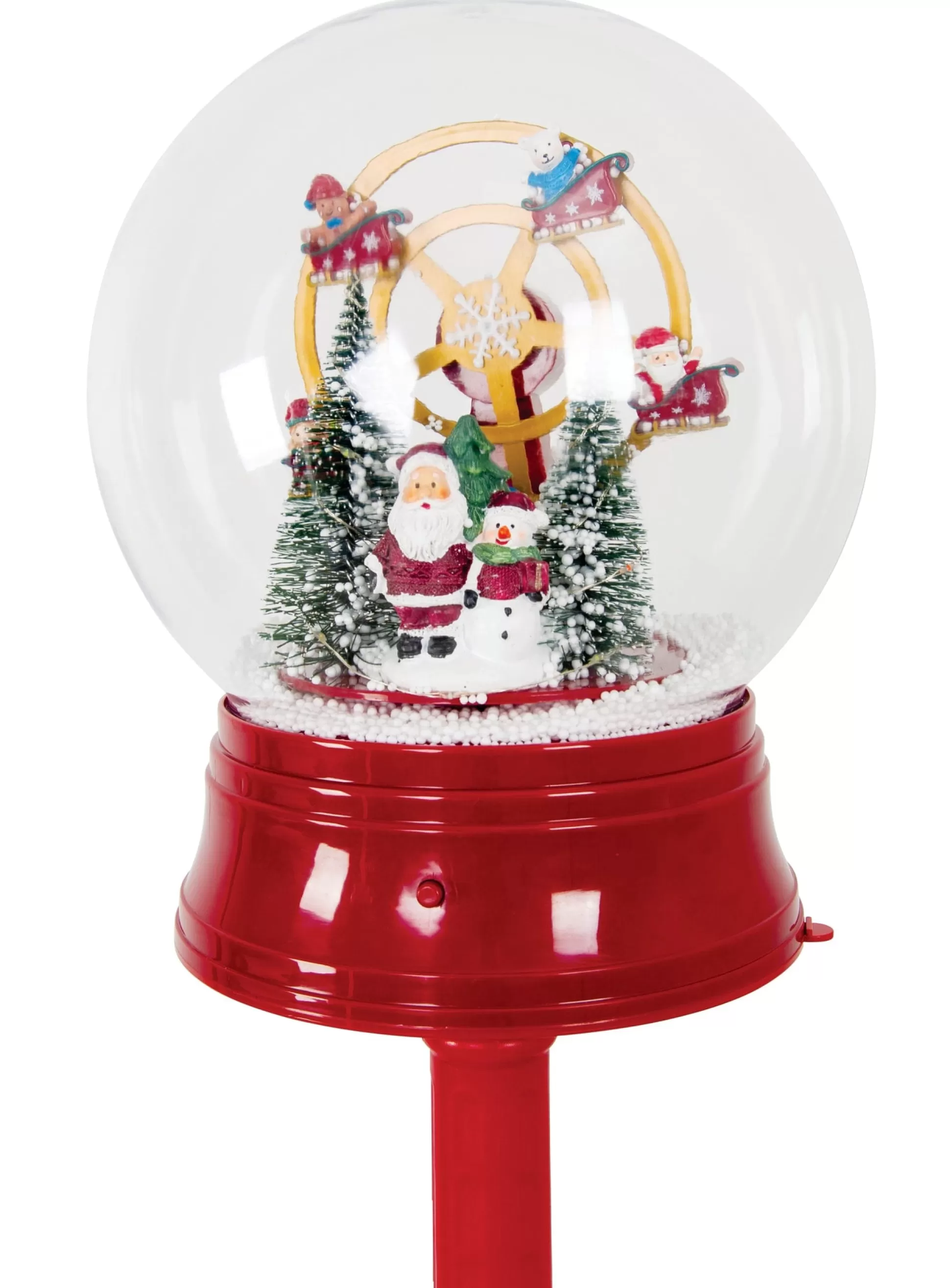 3D & 2D Displays>Christmas World Led Snow Globe Pole With Music And Movement (1.5M)